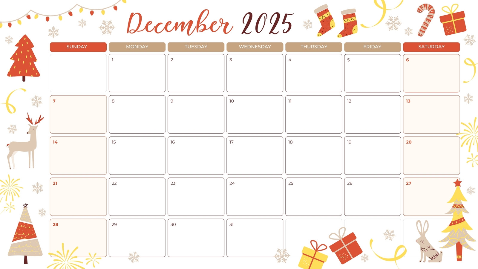 Free Custom Printable Winter Calendar Templates Canva