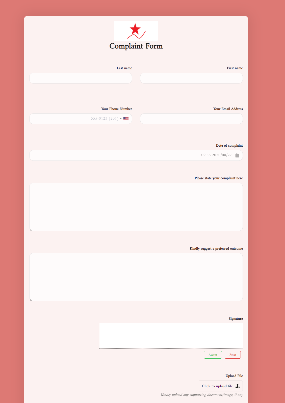 Free Printable Complaint Forms