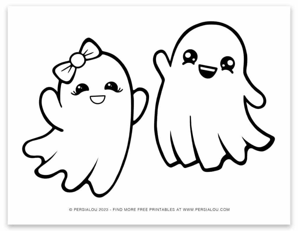 Printable Cute Ghost Template