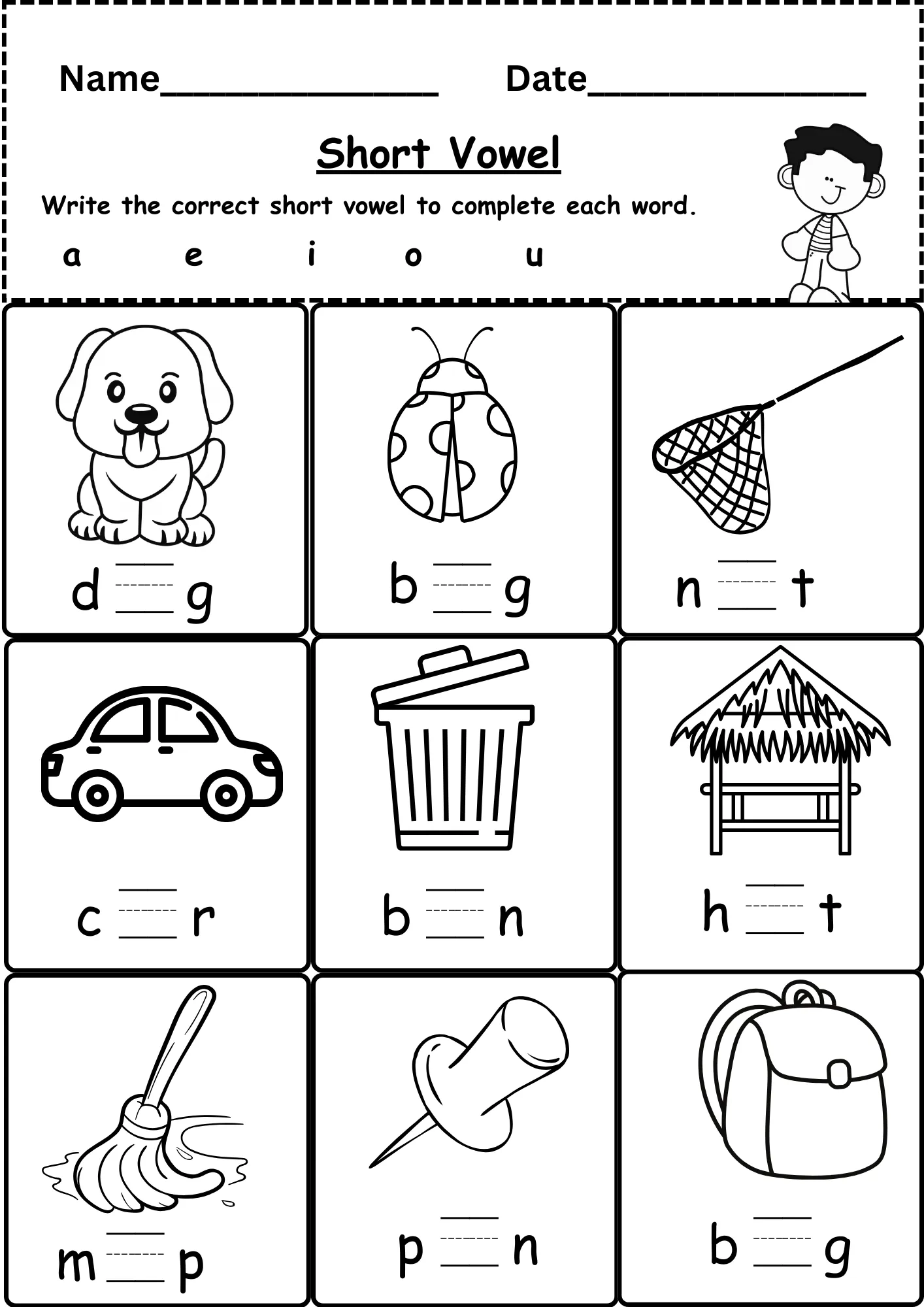 Free Printable Worksheets Cvc Words