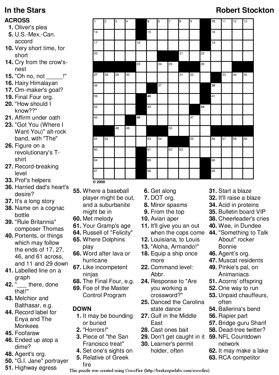 Free Printable Crossword Puzzle #3
