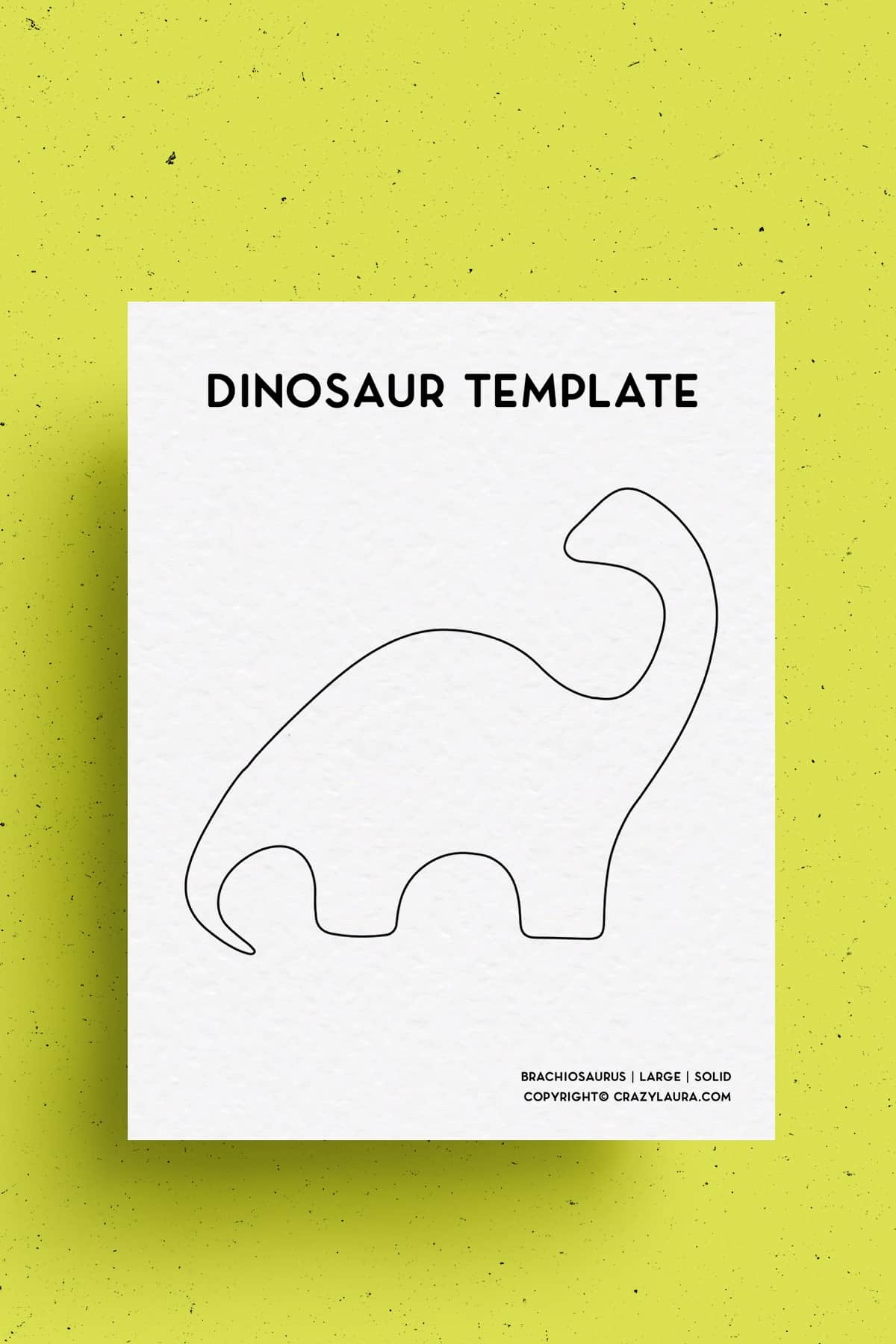 Dinosaur Template Printable Pdf