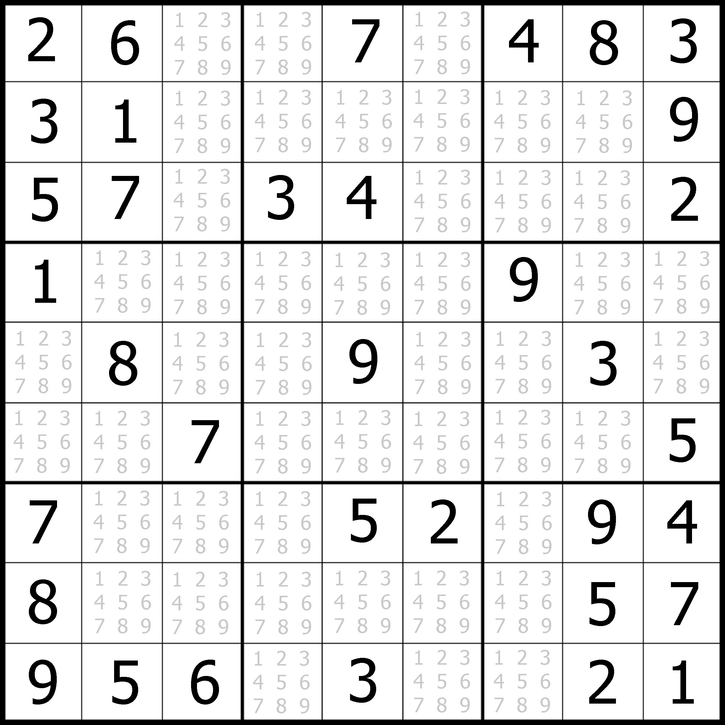 Printable Sudoku Puzzles Free