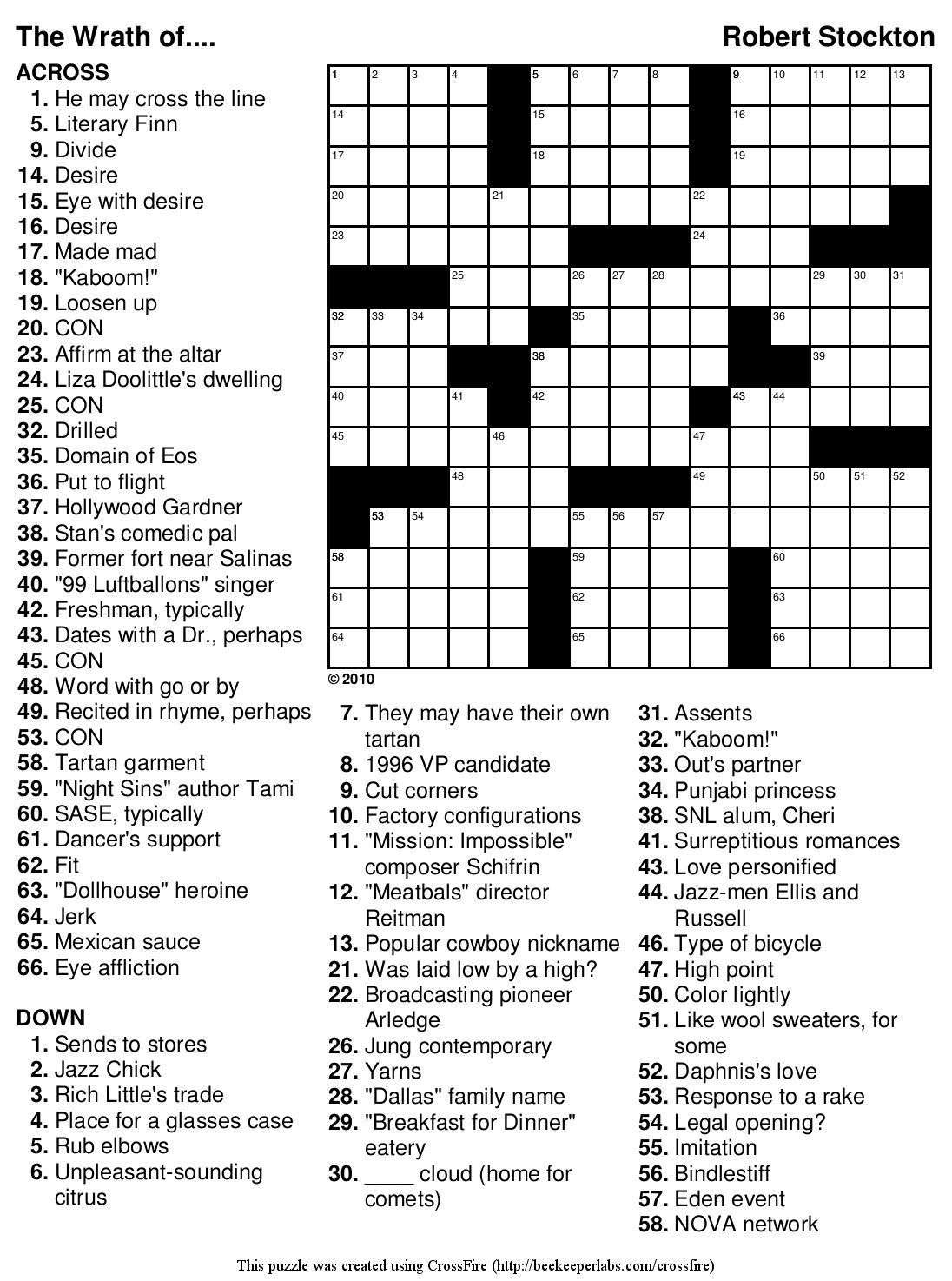 Average Difficulty Printable Crossword Puzzles