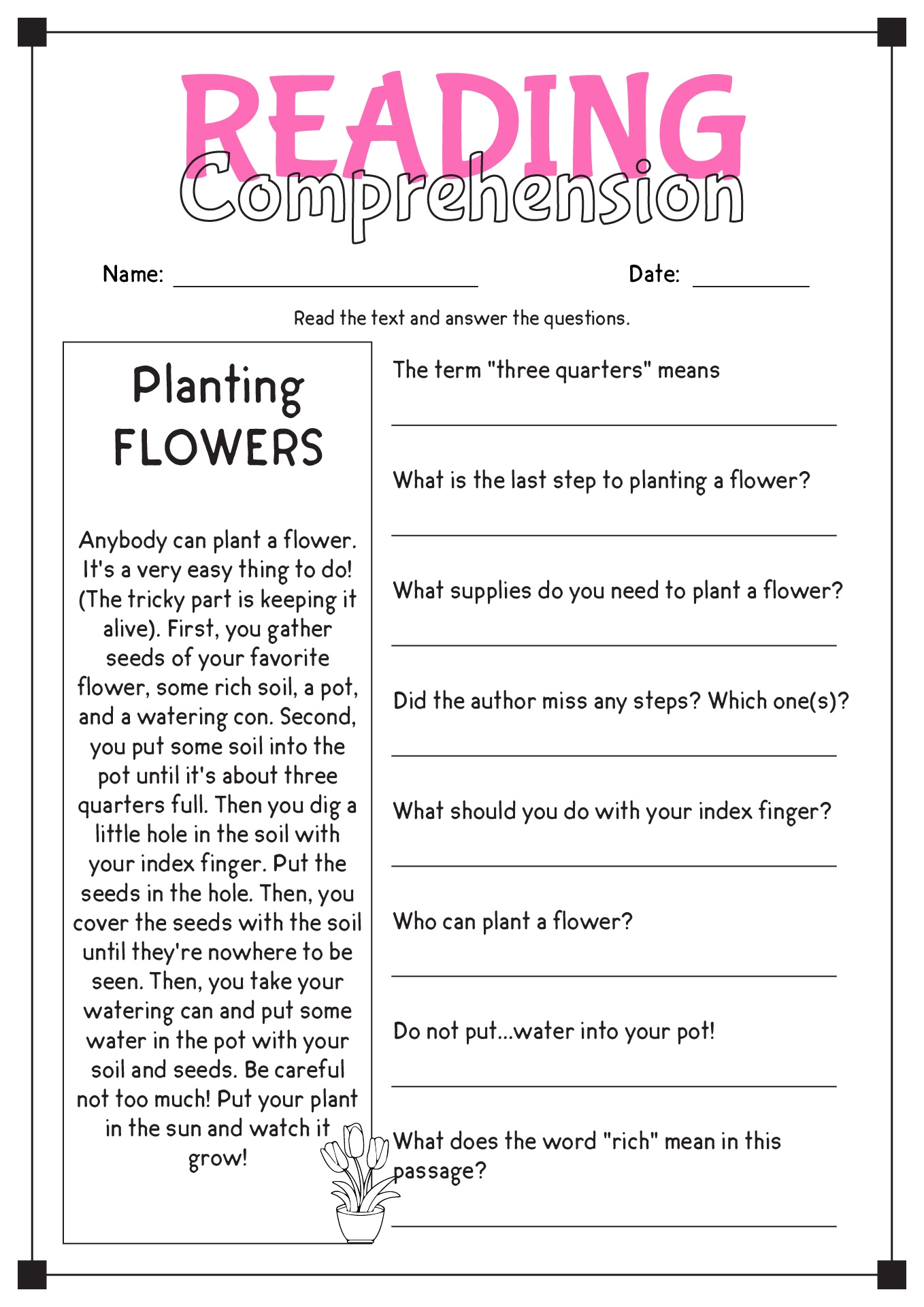 Free Free Reading Skills Worksheet Download Free Free Reading 
