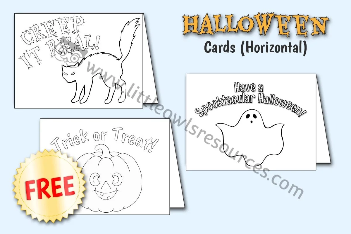 Template Free Printable Halloween Cards