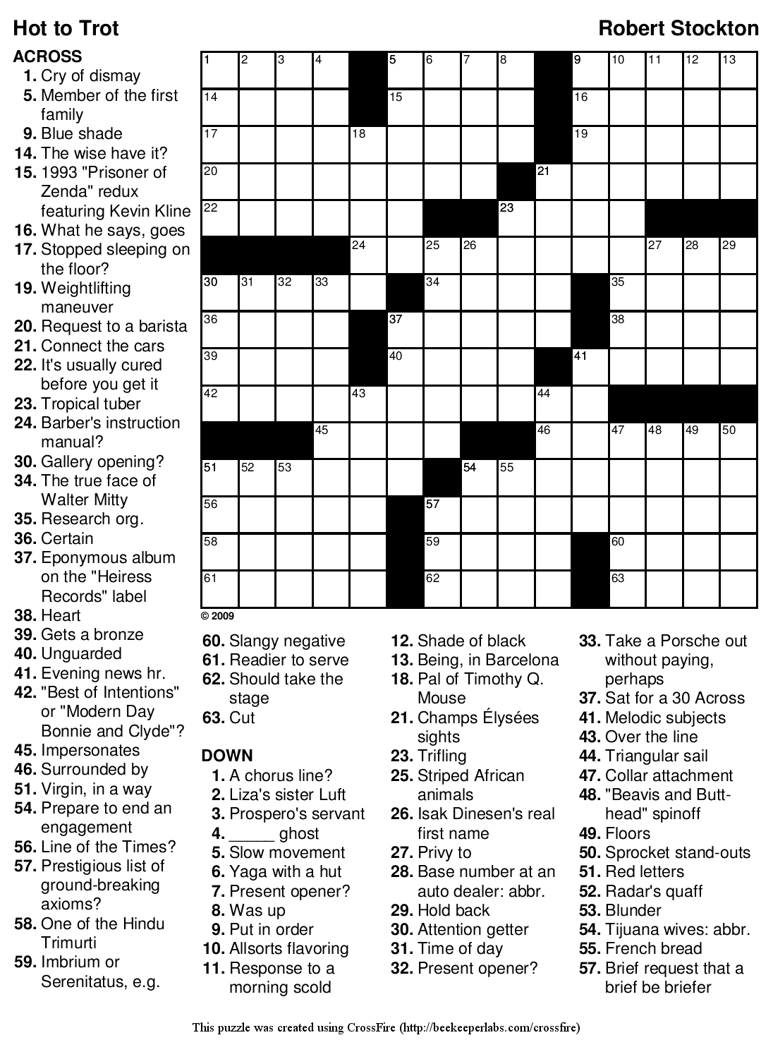 Printable Crossword Puzzles Hard For Adults