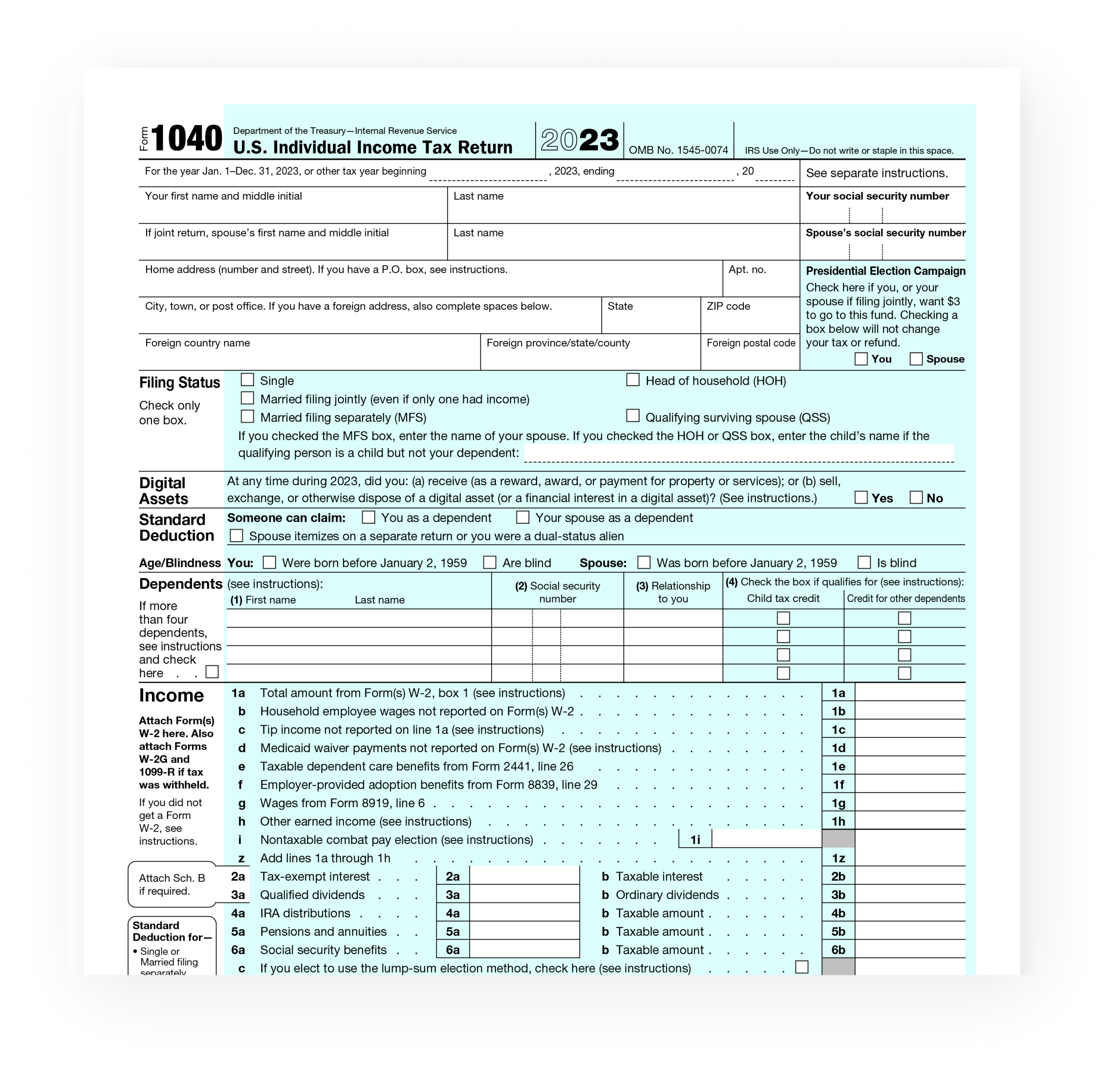 1040 Ez Form 2024 Printable