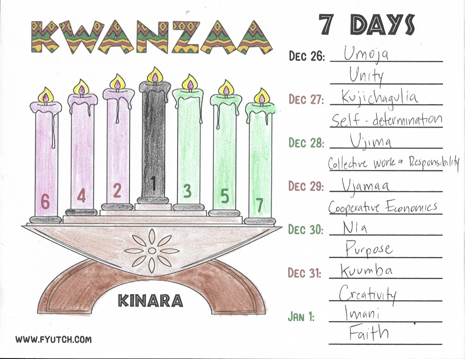 FREE Kwanzaa Worksheet And Coloring Page Grades K 5 Fy tch 