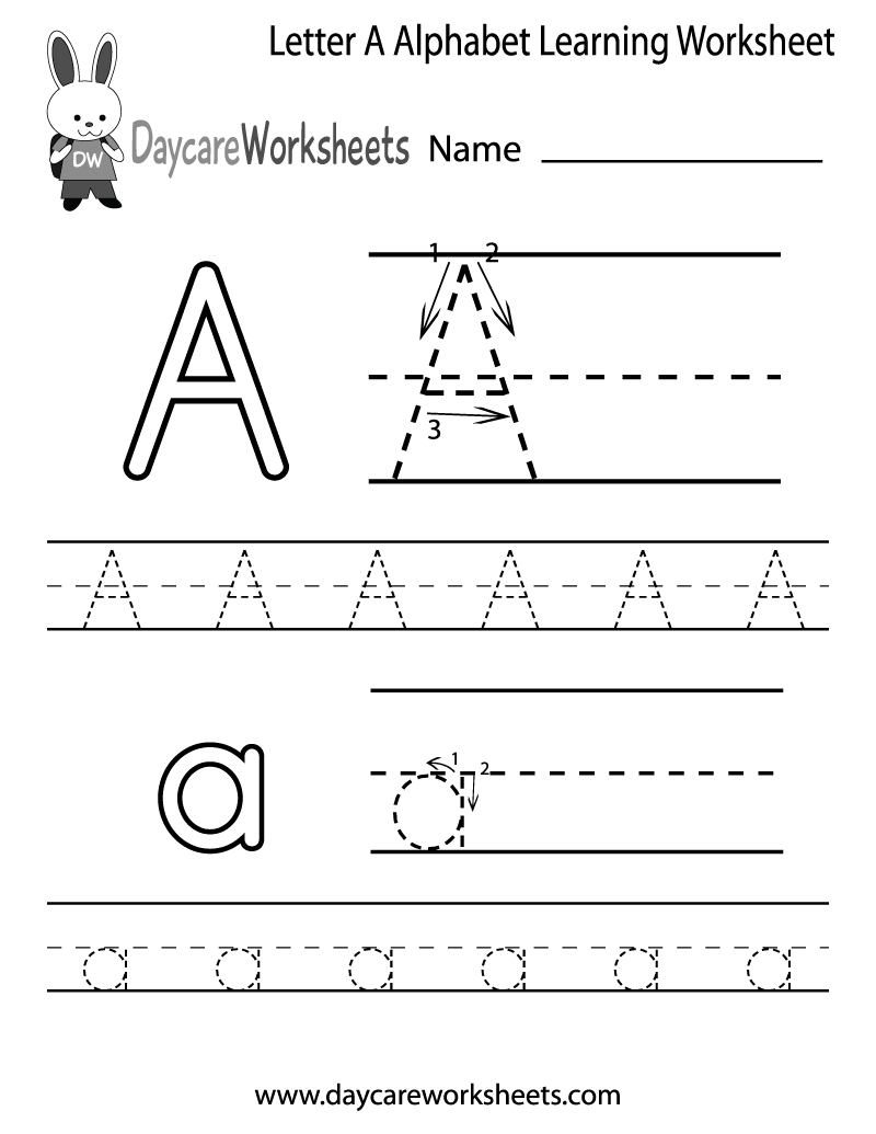 Printable Alphabet Worksheets For Toddlers