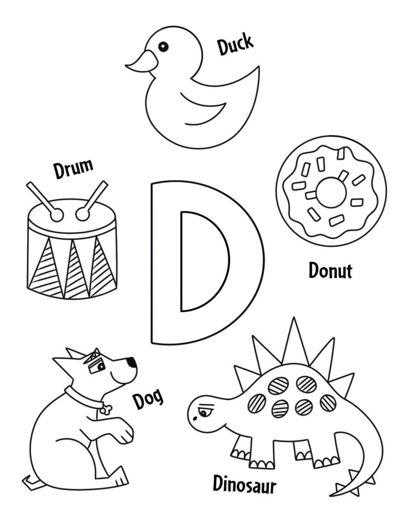 Letter D Printable Worksheets