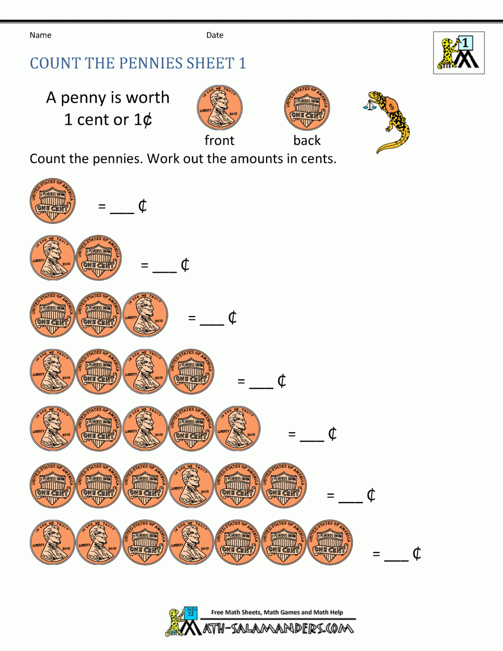Free Printable Coin Worksheets For Kids Uk