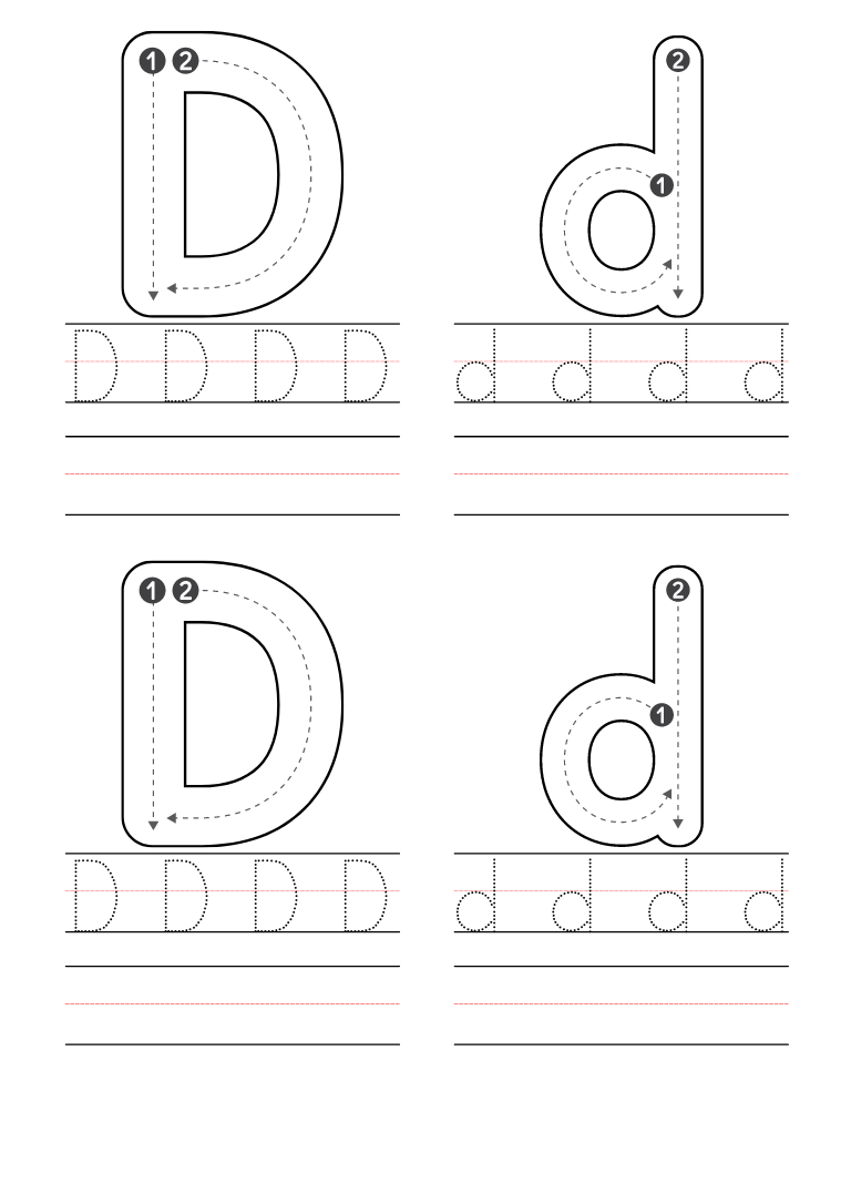 Letter D Worksheets Free Printables