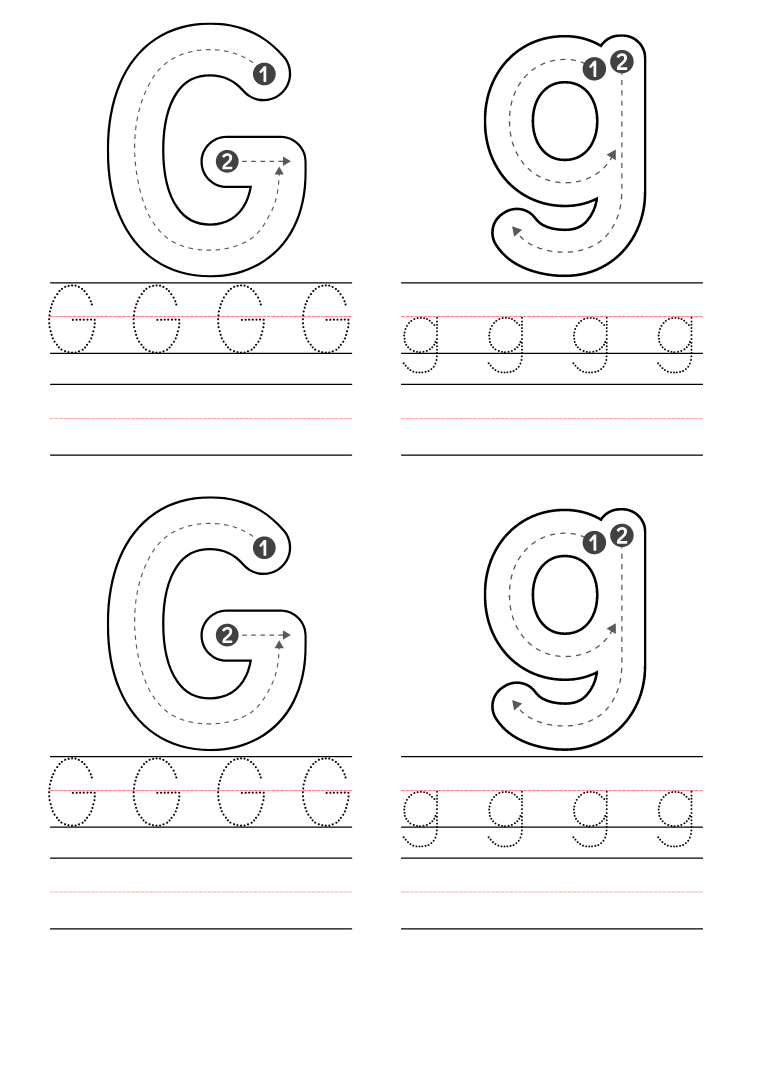 Printable Letter G Worksheets For Preschool