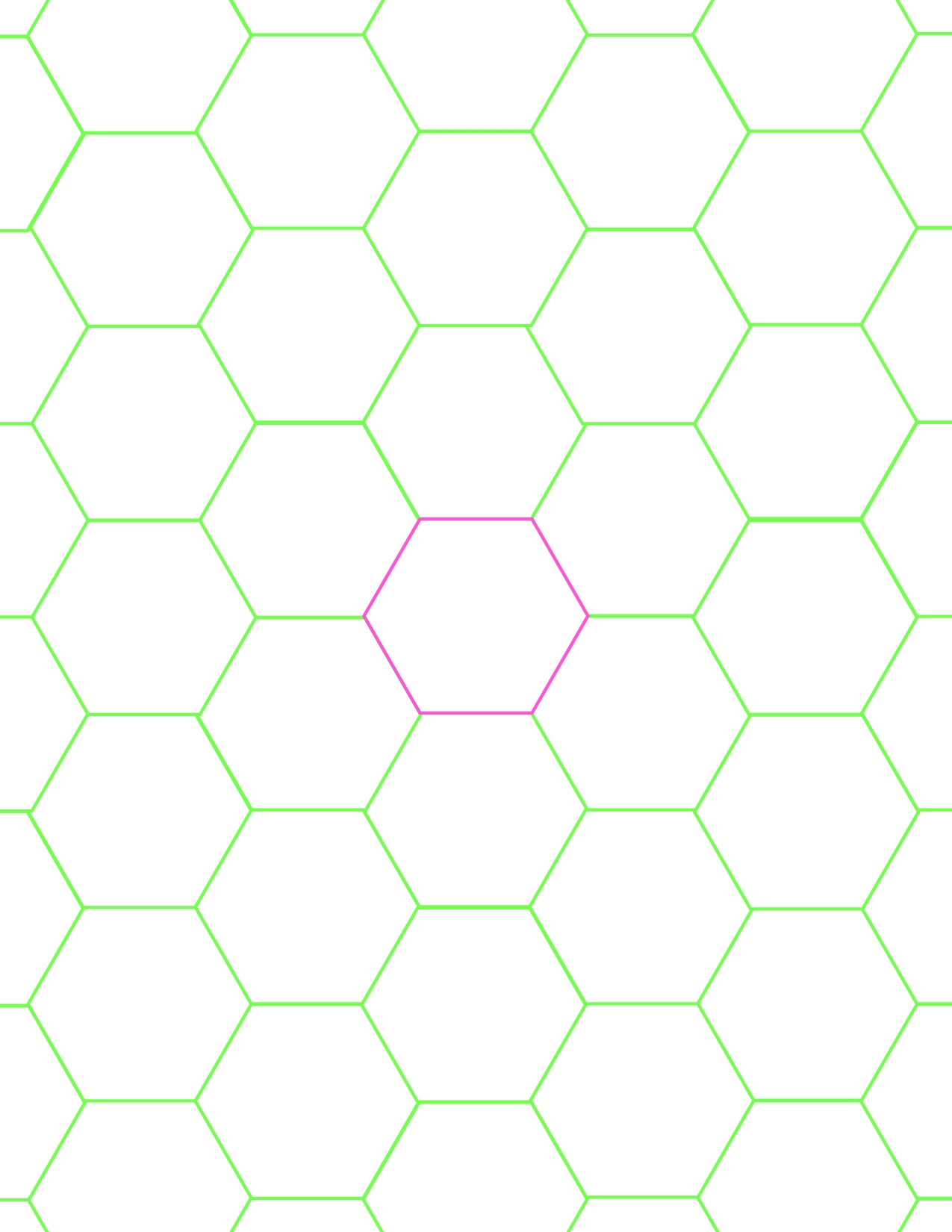 Free Printable Hexagon Graph Paper