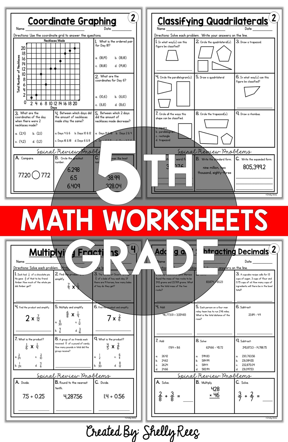 Free Worksheets Printables 5th Grade