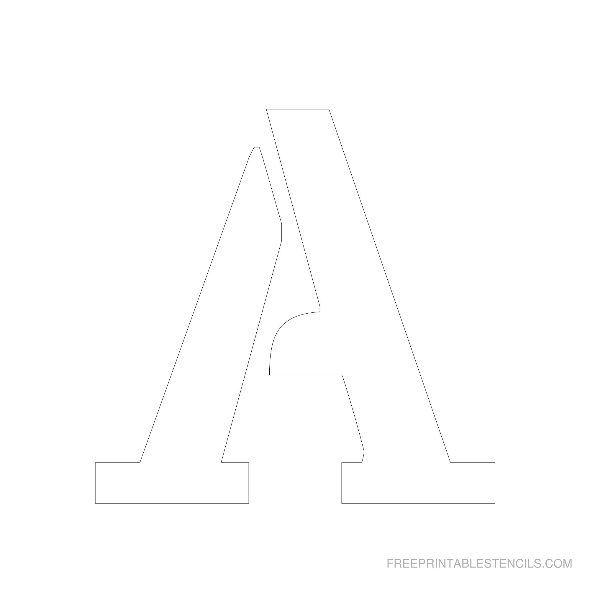 6 Inch Block Letter Stencils Printable