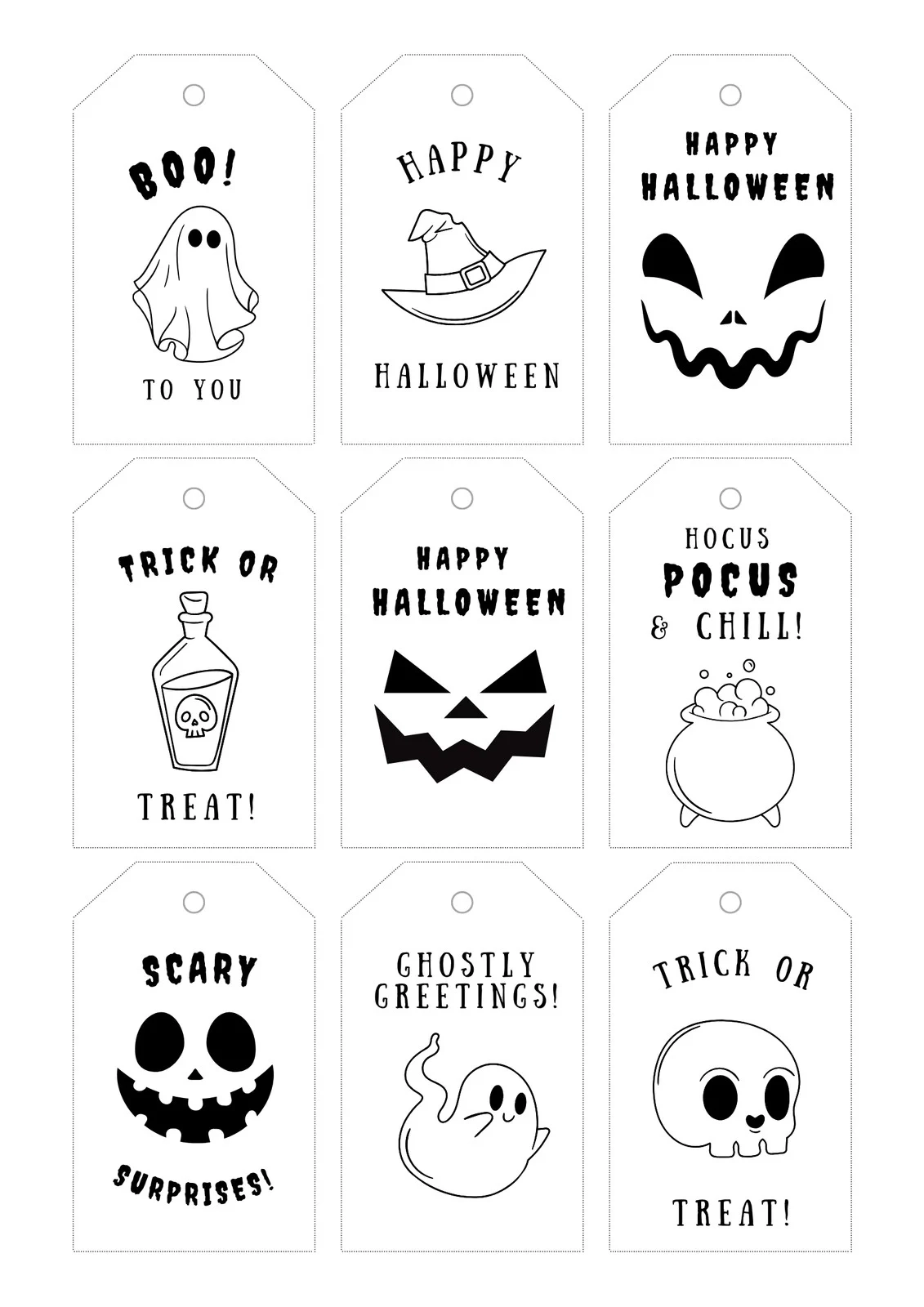 Free Halloween Printable Templates