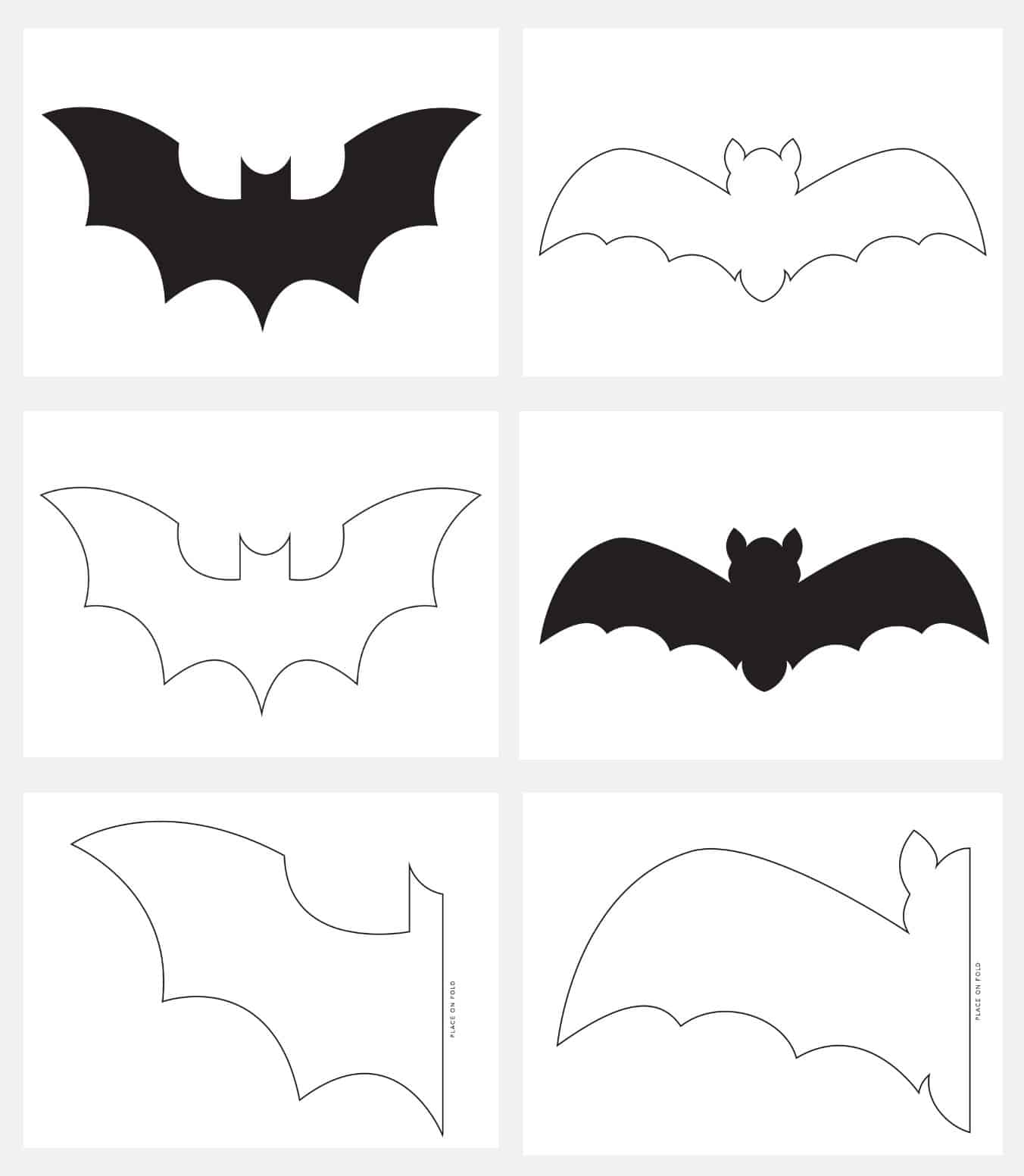 Bat Craft Template Printable