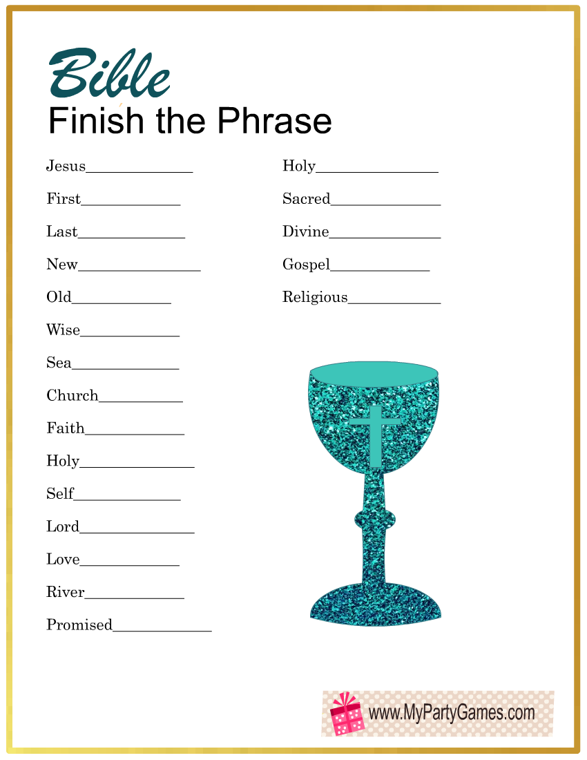 Free Printable Religious Games