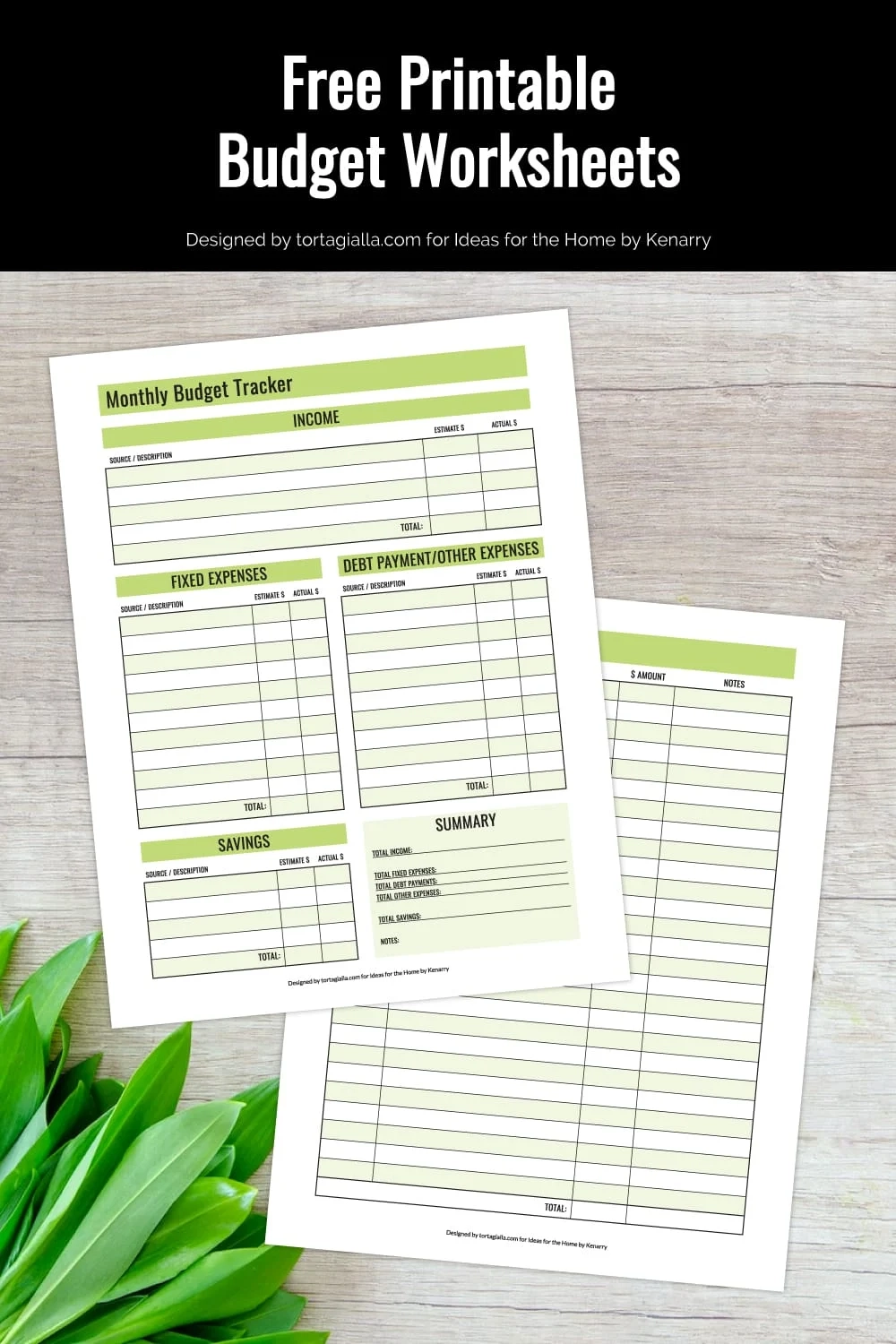 Free Printable Budget Worksheets 2023