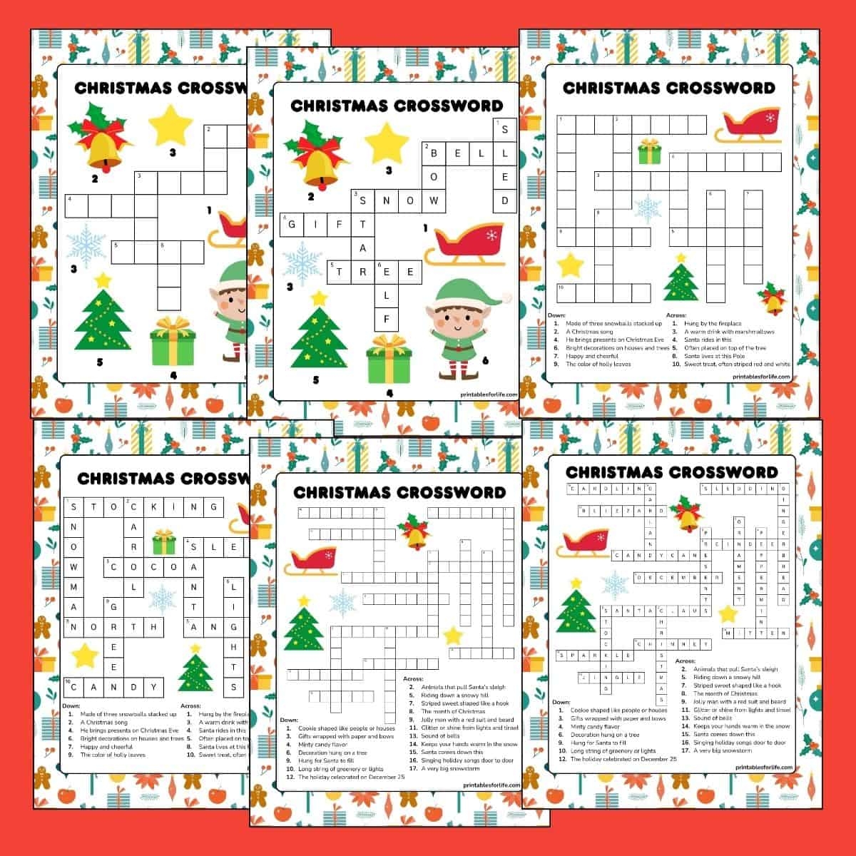 Christmas Song Crossword Puzzle Printable