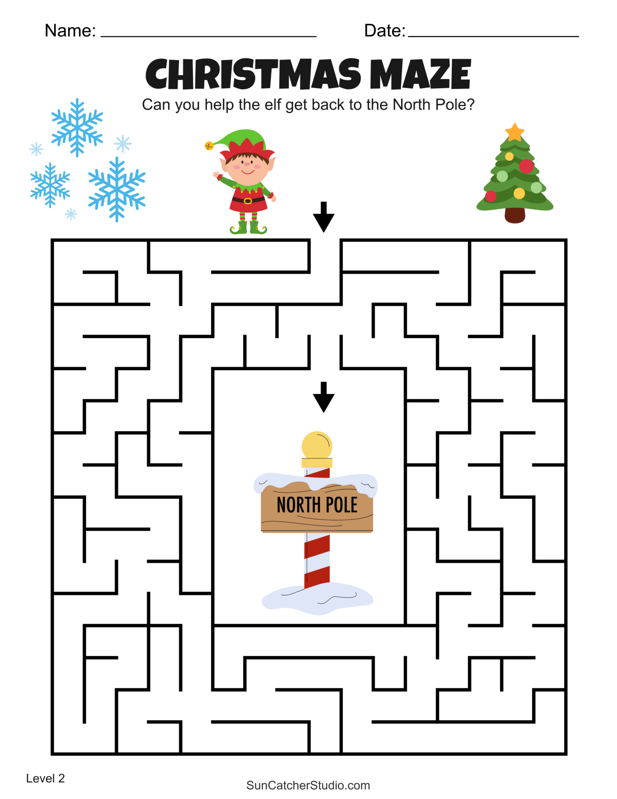 Free Printable Christmas Maze Puzzles