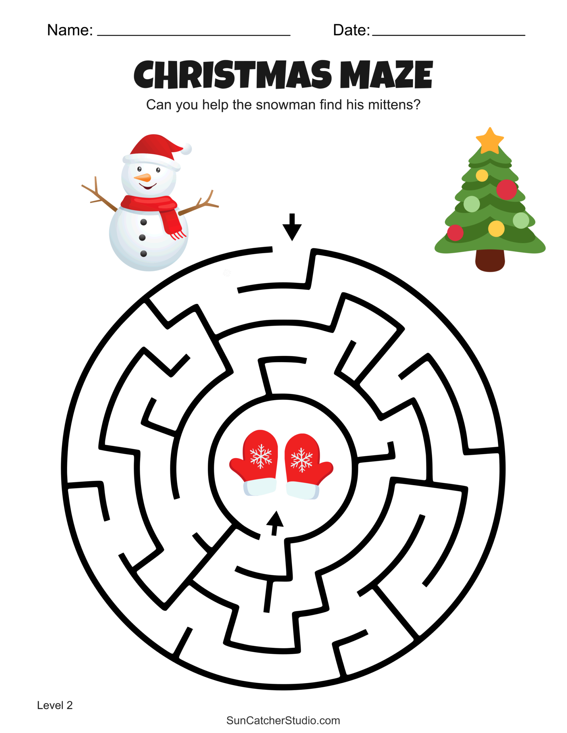 Free Printable Christmas Maze Worksheets And Puzzles Free 