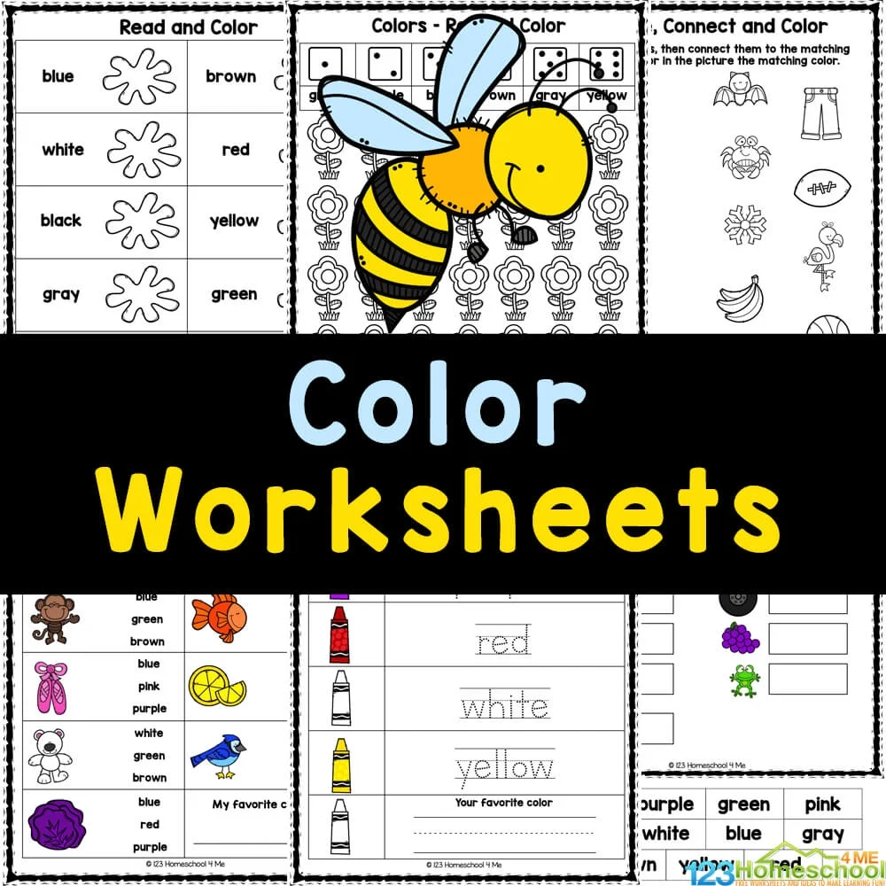 Printable Color Worksheets For Kids