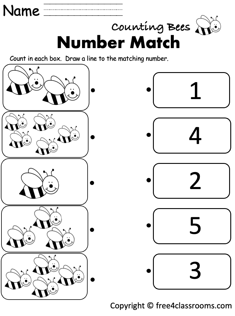 Free Printable Counting Numbers Worksheet Spring Math 