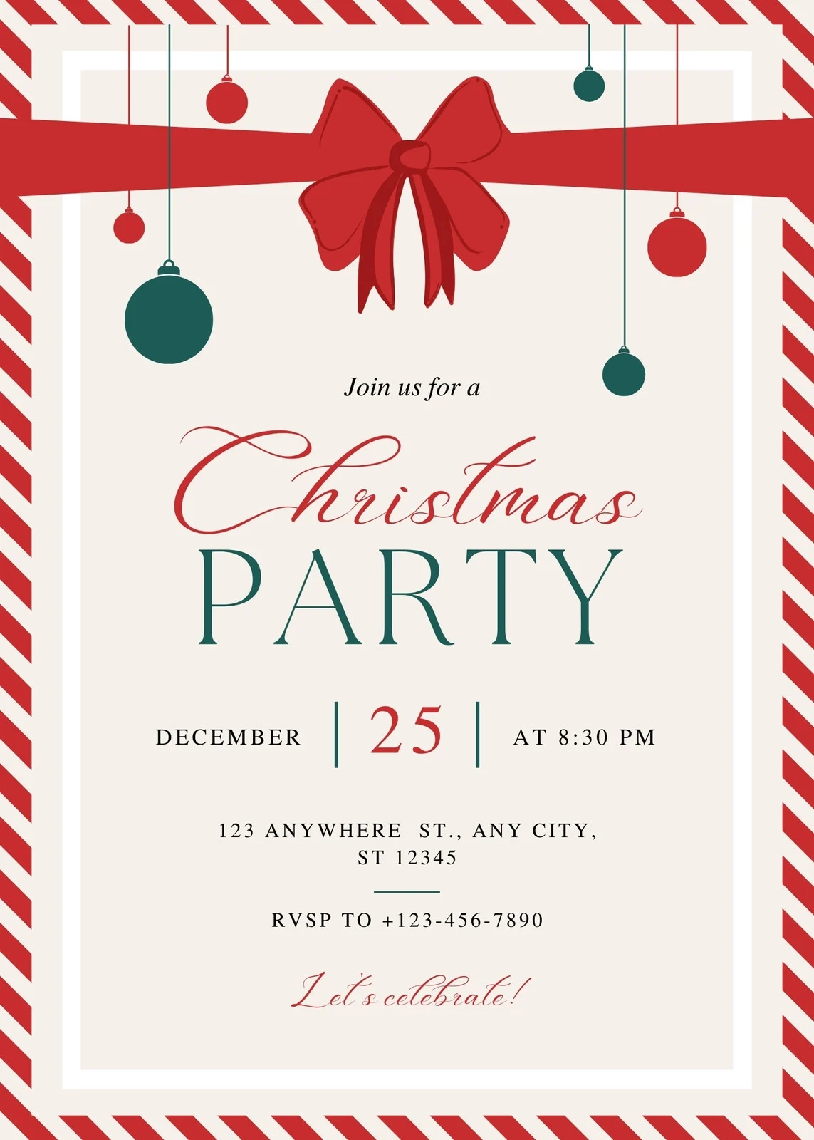 Free Printable Christmas Invitation Templates