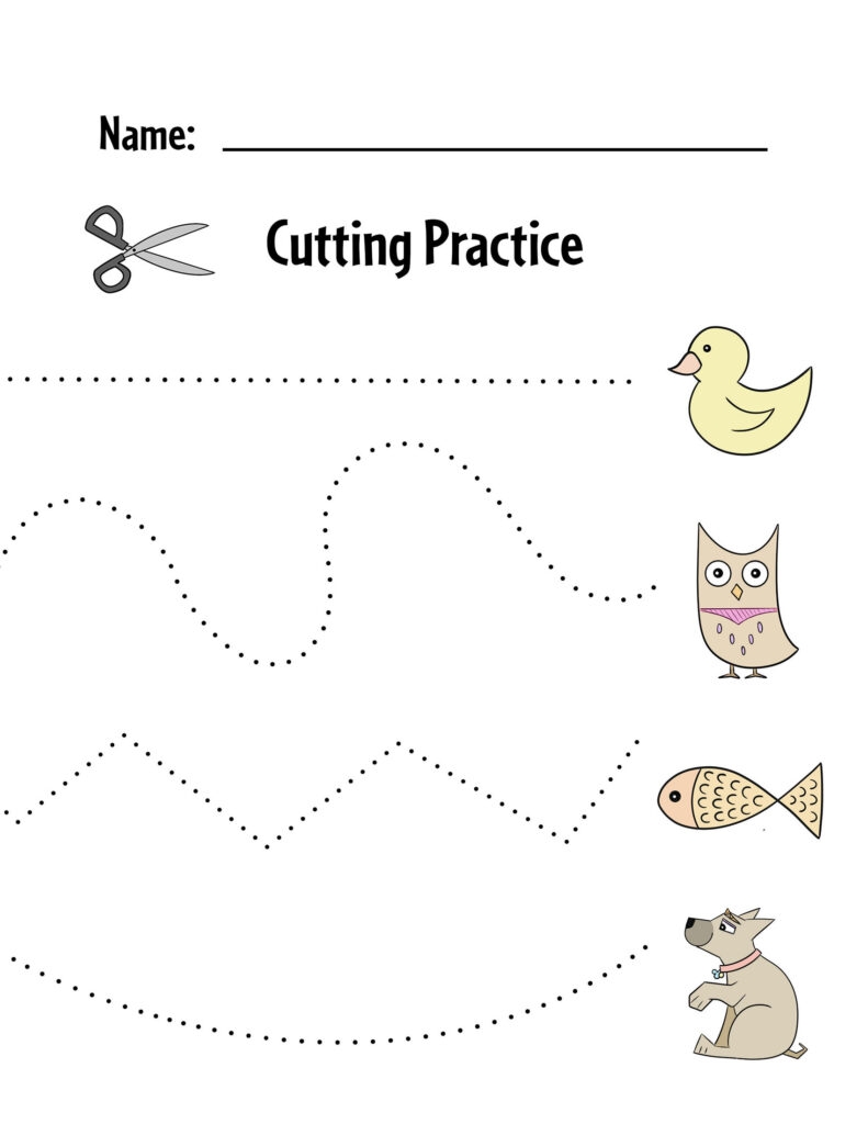 Free Printable Scissor Cutting Worksheets