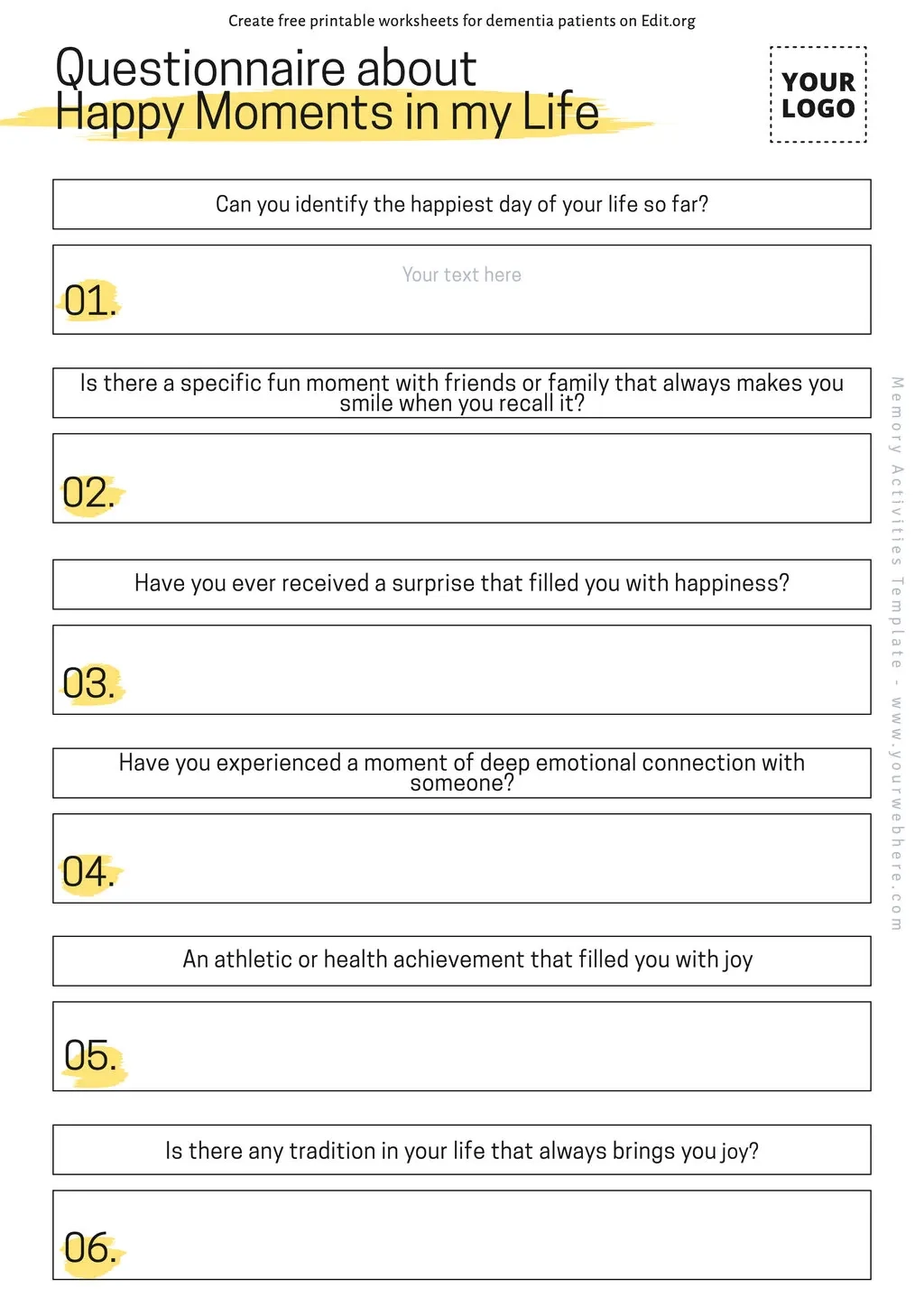 Printable Worksheets For Senior Citizens