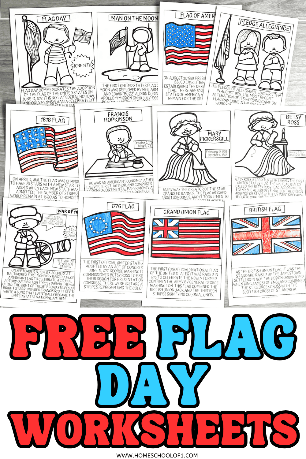 Free Printable Flag Day Worksheets For Kids
