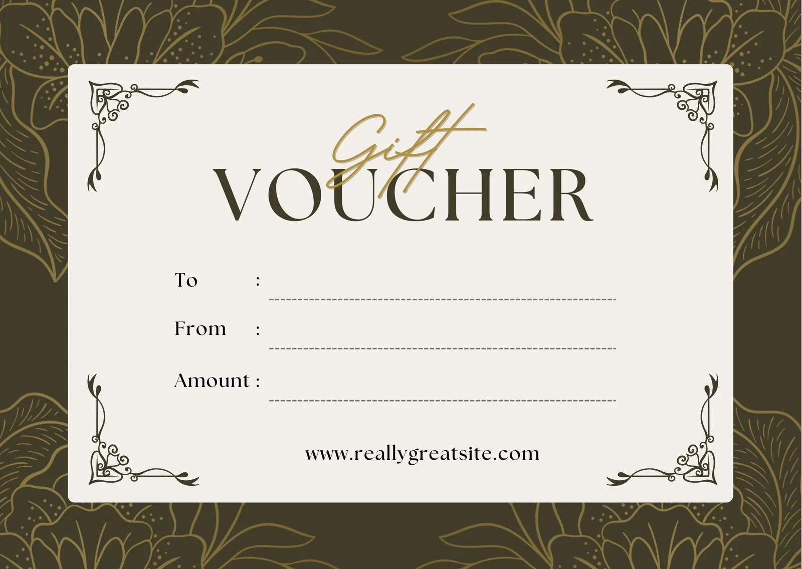 Blank Gift Certificate Template Free Printable