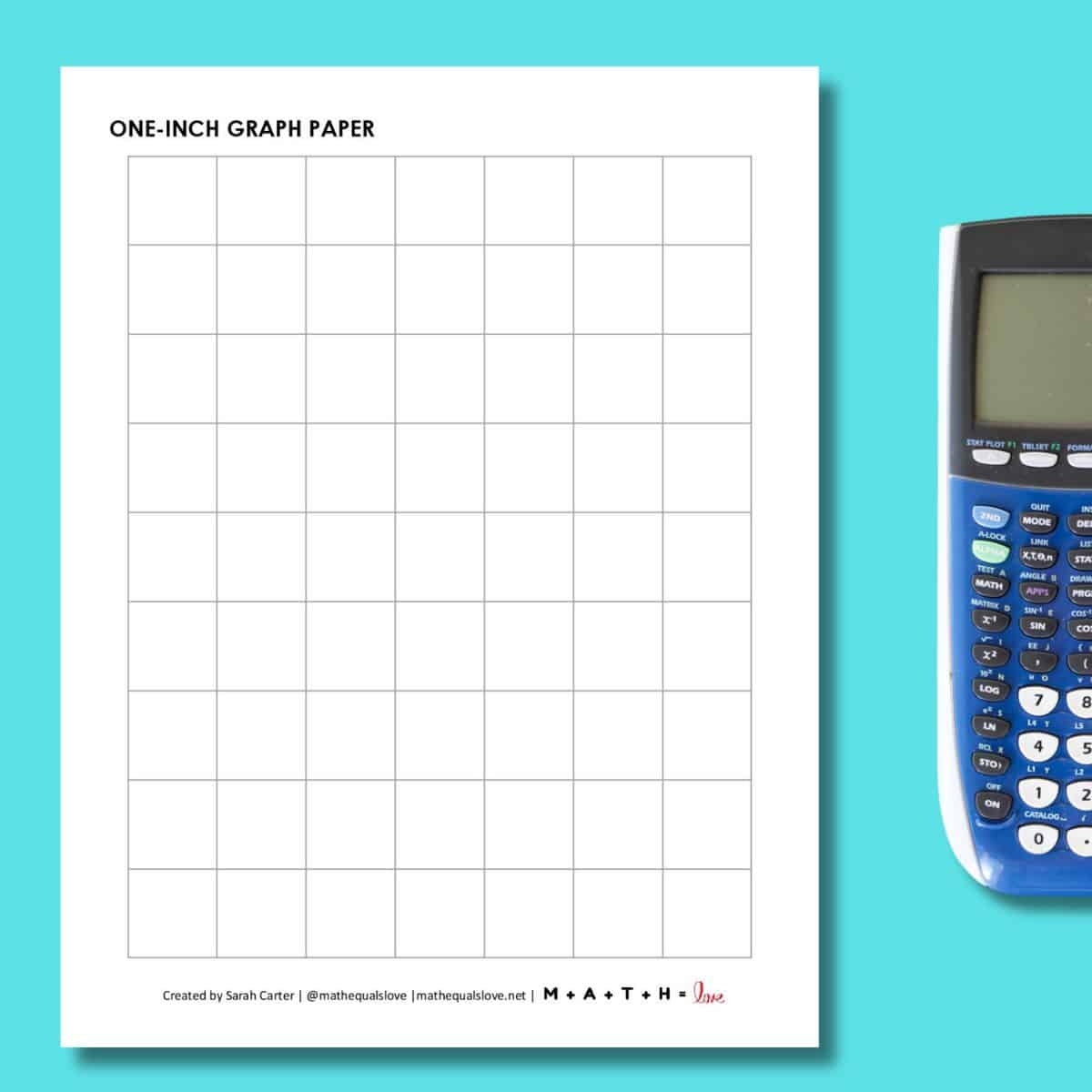 One Inch Square Graph Paper Printable