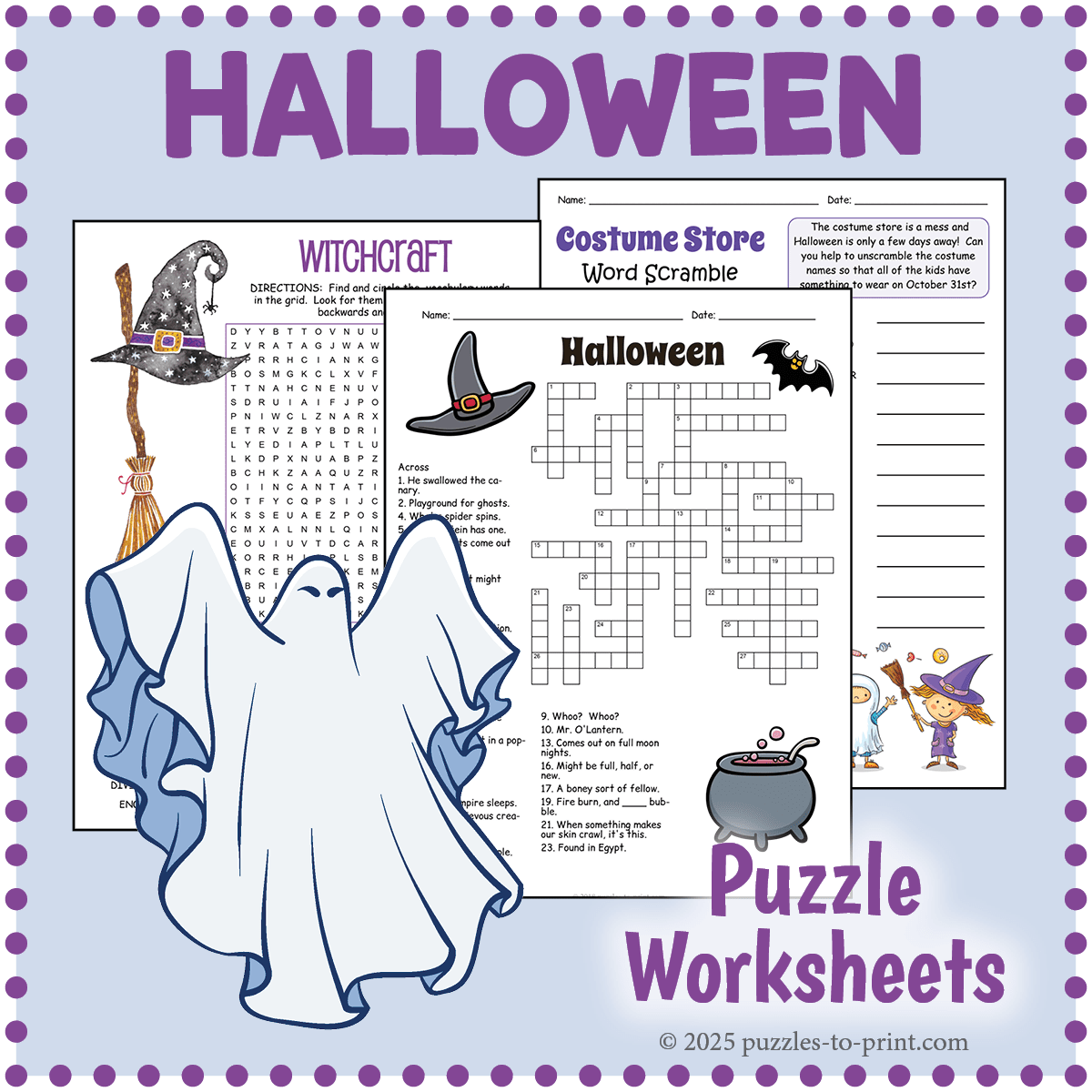 Printable Halloween Puzzles