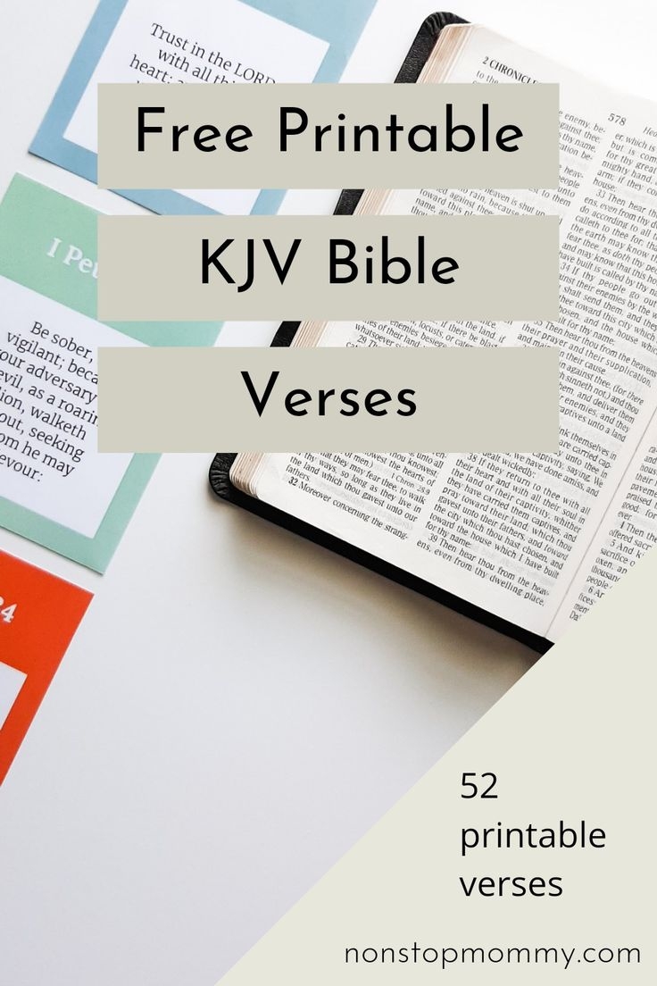 Free Printable Inspiring KJV Bible Verse Cards