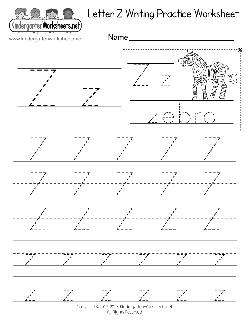 Letter Z Free Printable