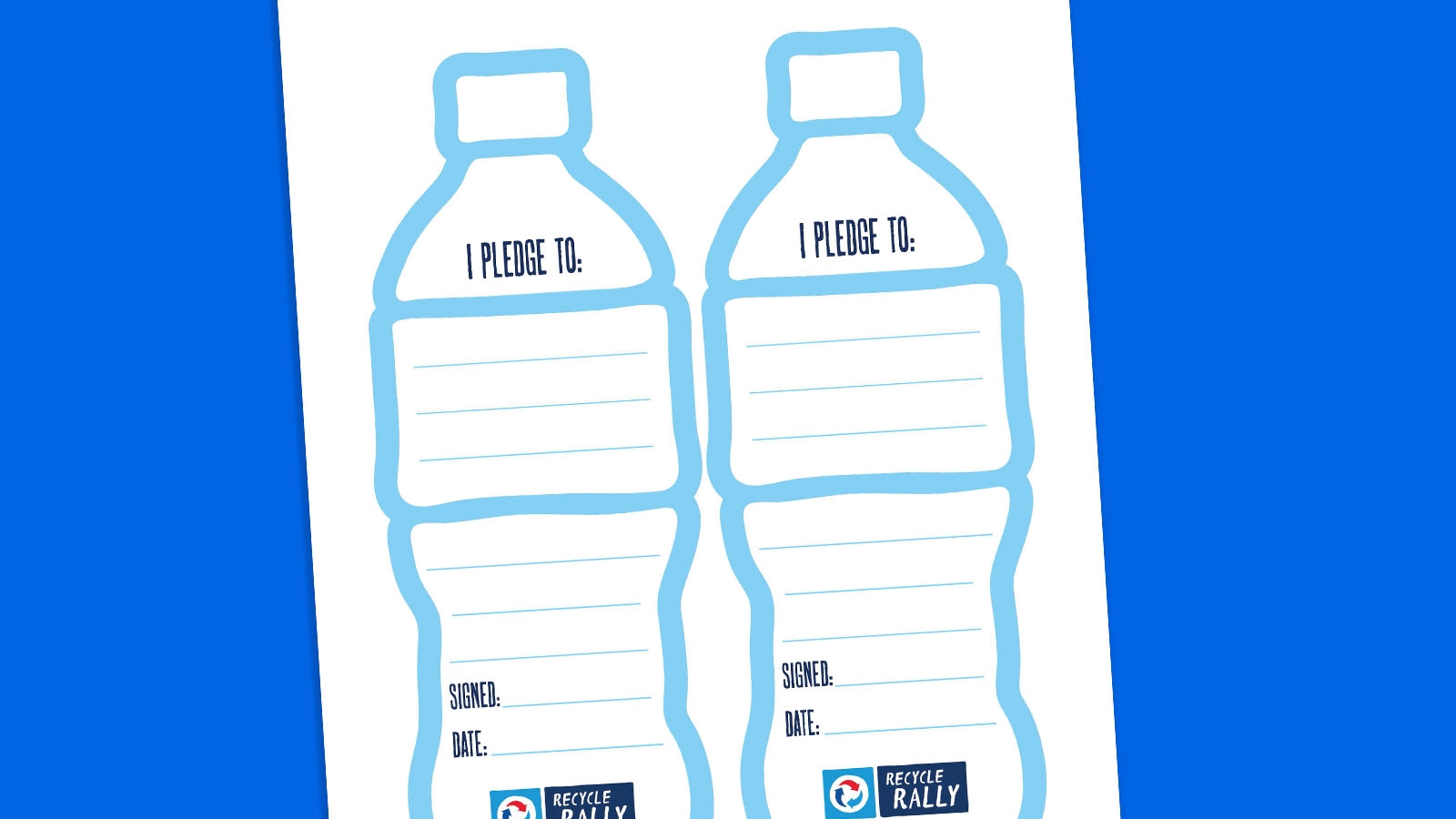 Free Printable Recycling Pledge Forms For Students
