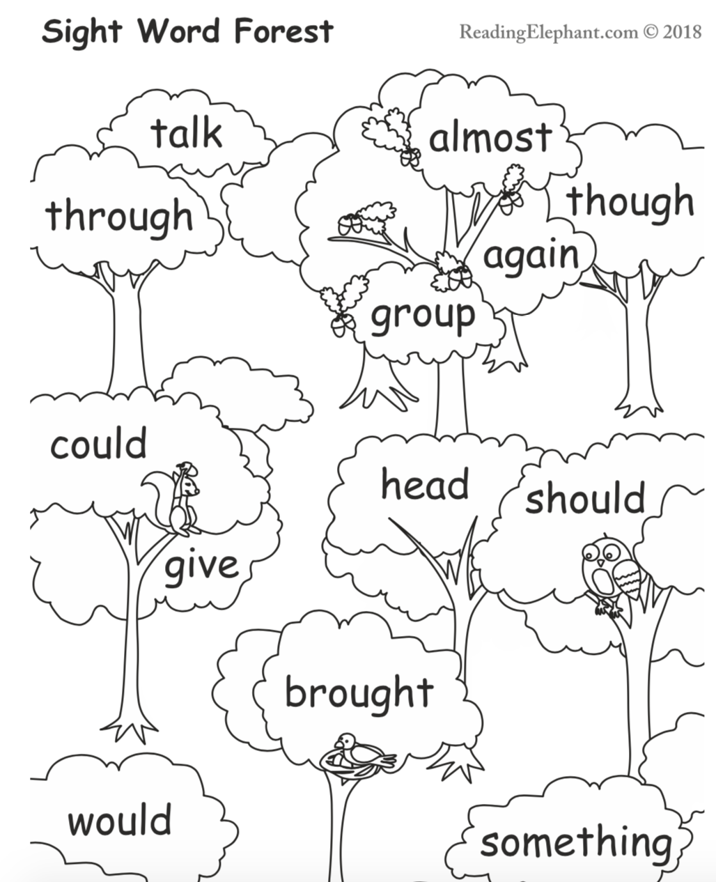 Free Printable Sight Word Activity Worksheets