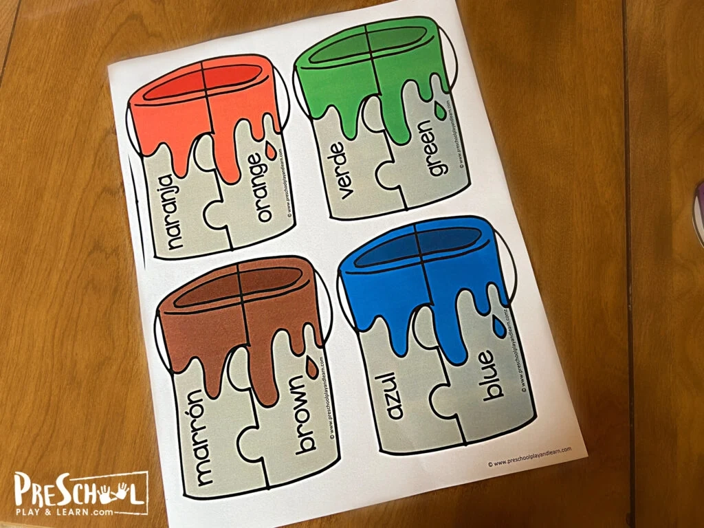 Free Printable Spanish Colors