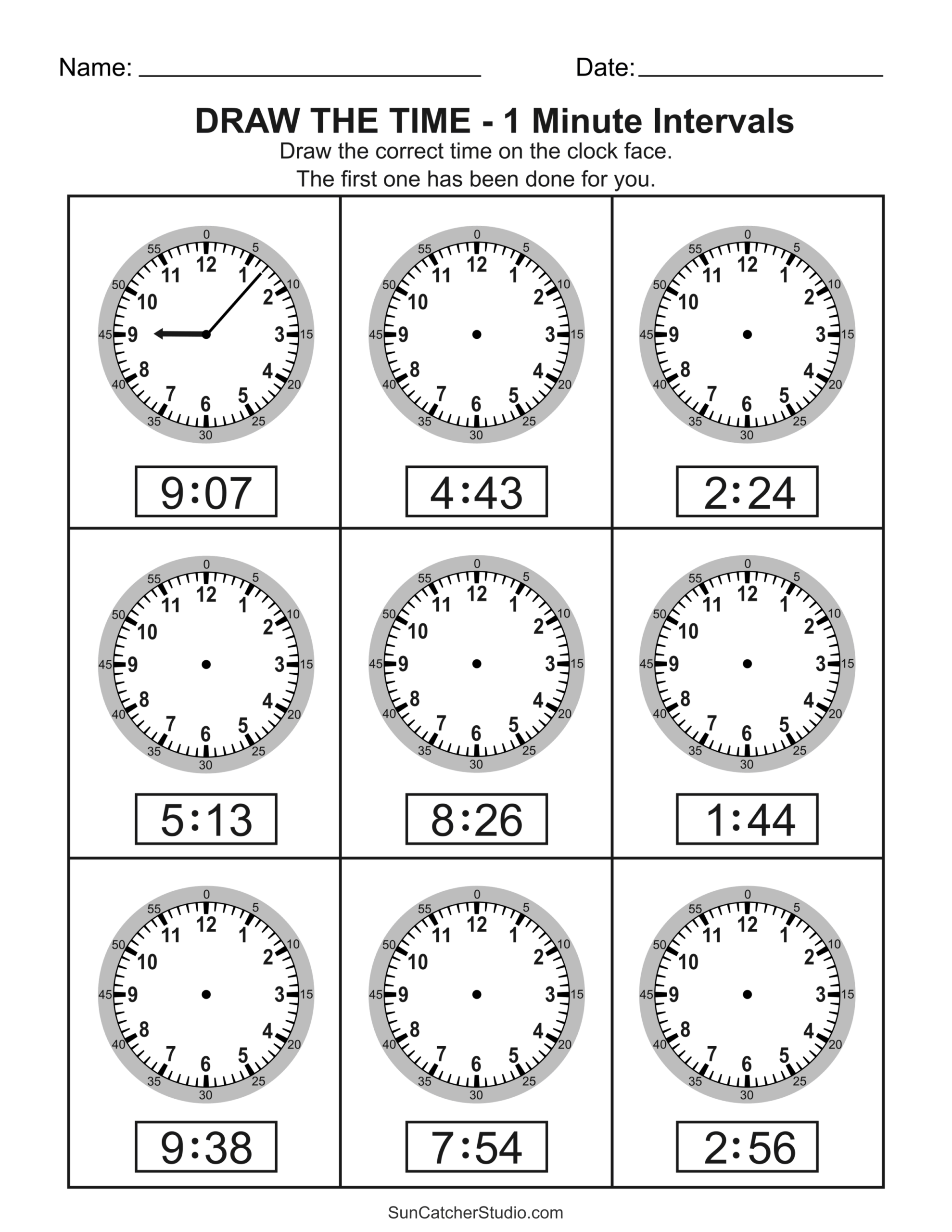 Free Printable Time Telling Worksheets
