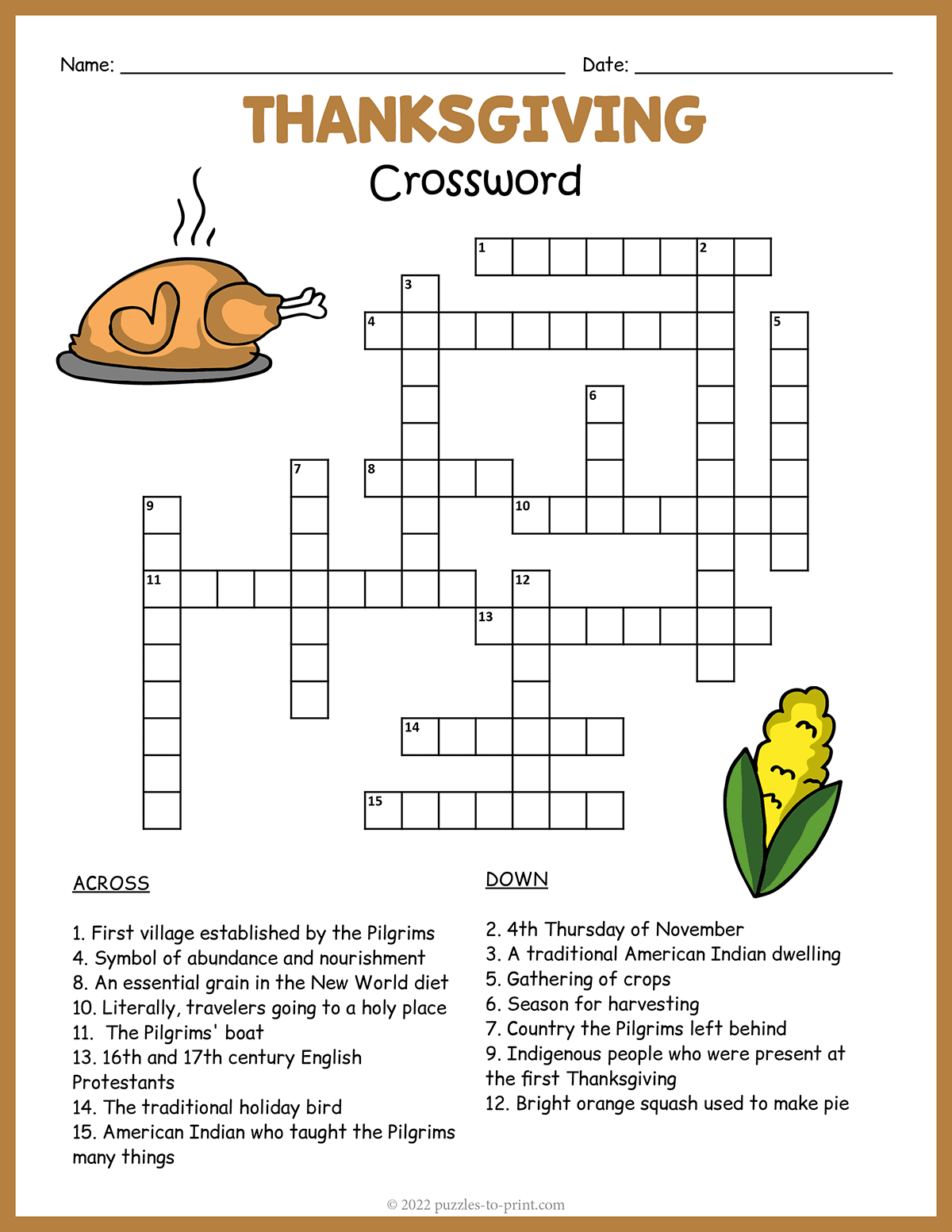 Free Download Crossword Puzzles Printable