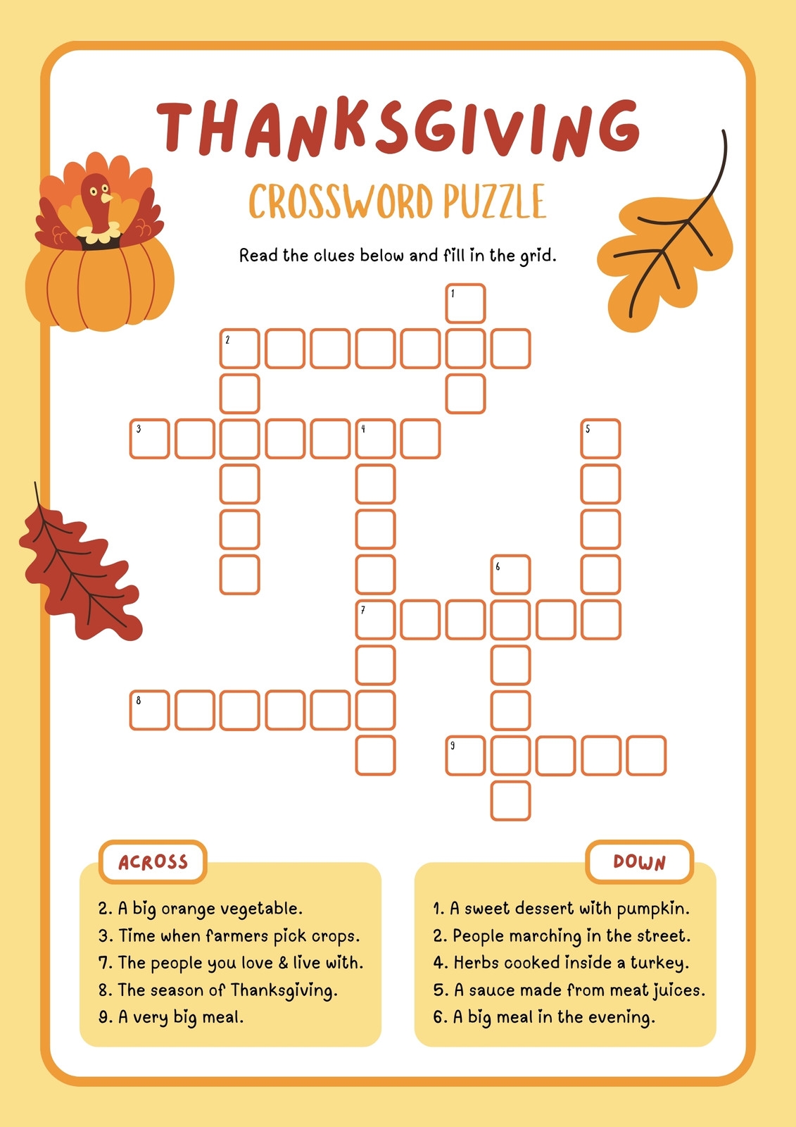 Free Printable First Thanksgiving Worksheets