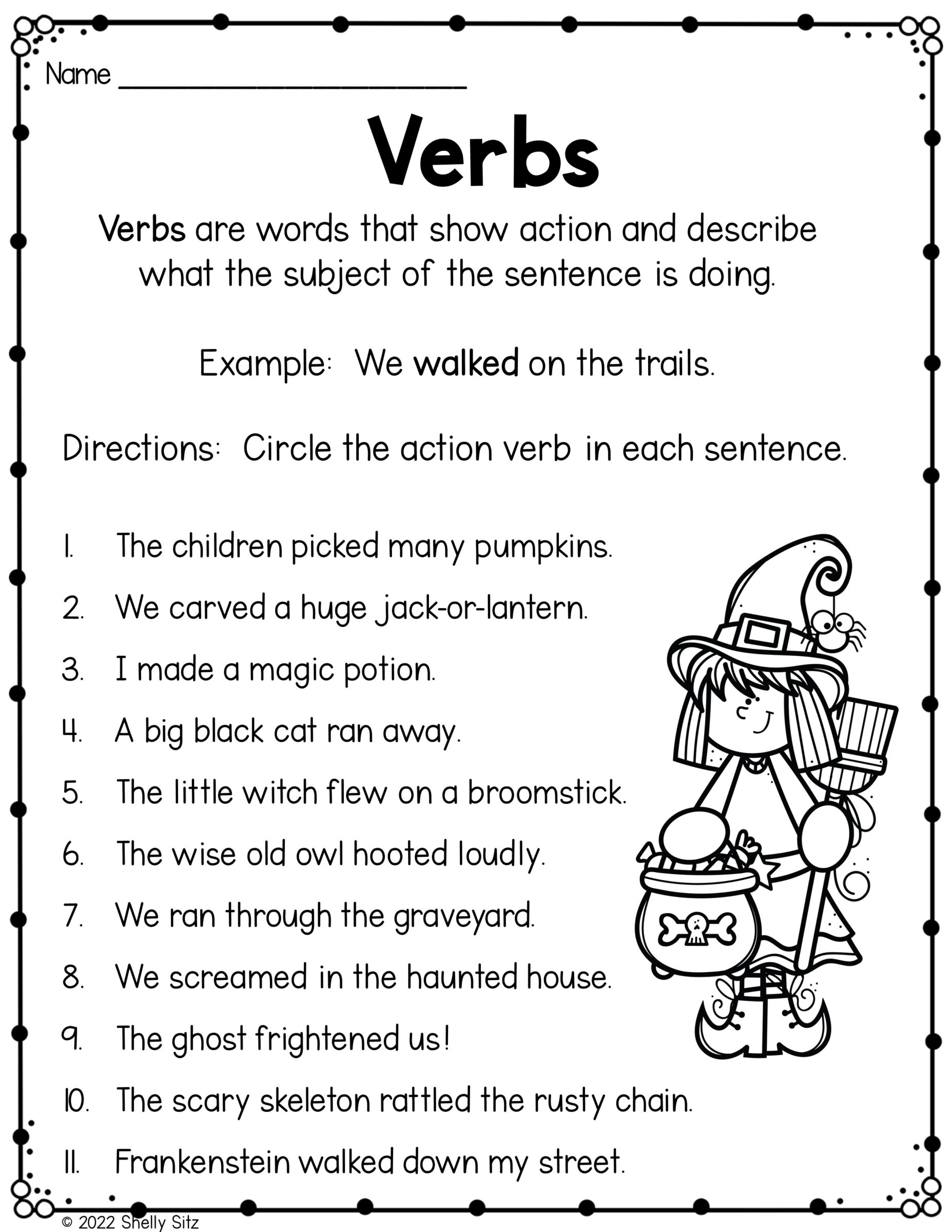 Free Printable Verbs Worksheet 2nd Grade Download Free Printable 