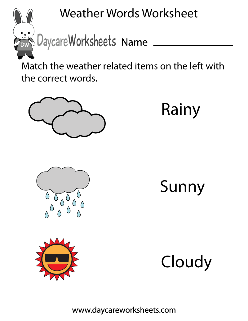 Free Weather Printables For Preschoolers