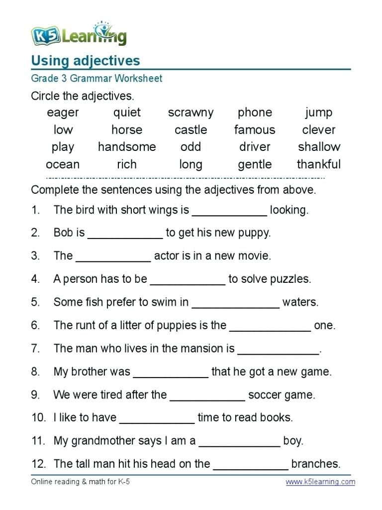 Free Printable Worksheets Grade 4 English Download Free Printable 