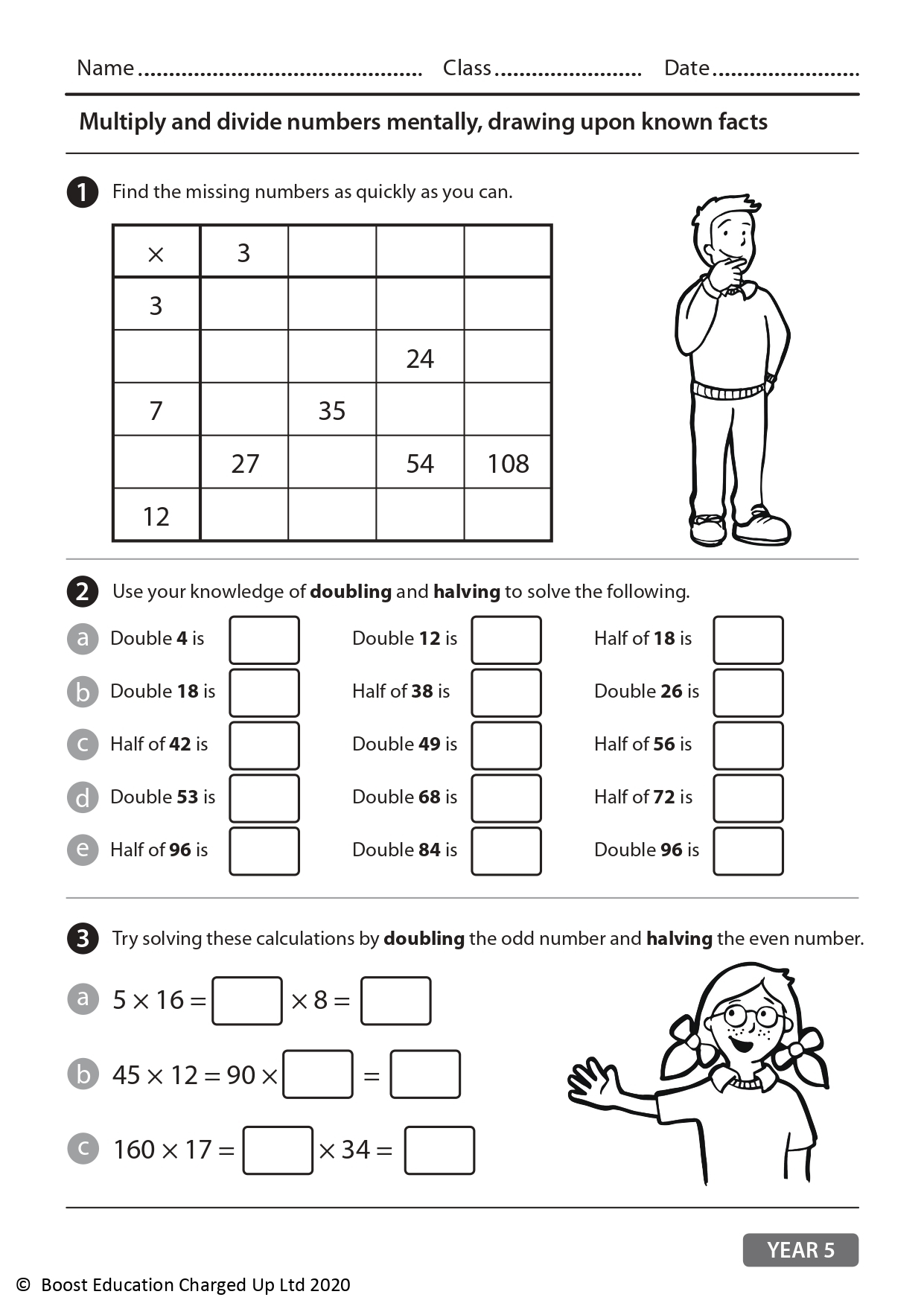 Worksheets Printable Year 5