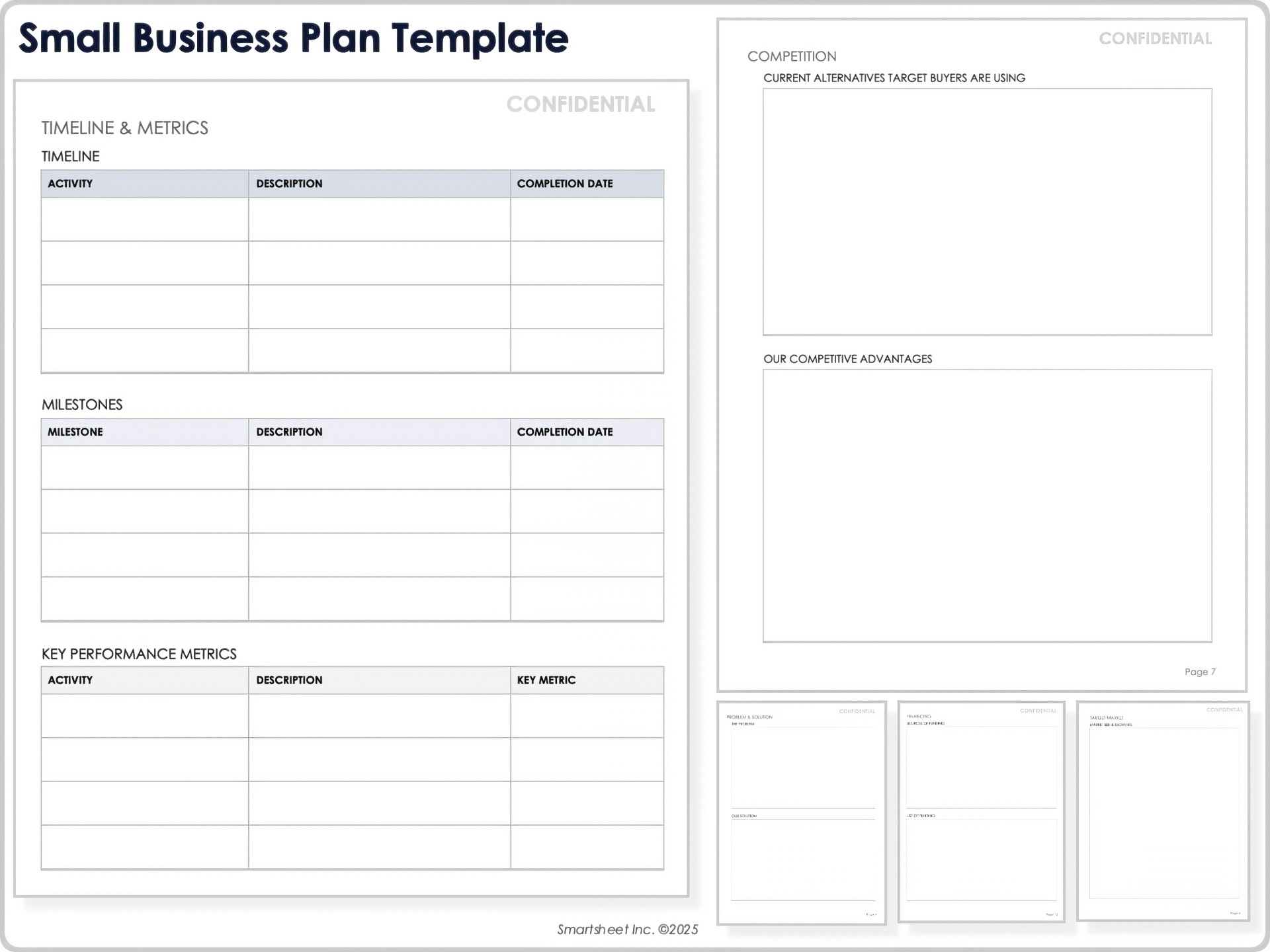 Business Plan Template Printable